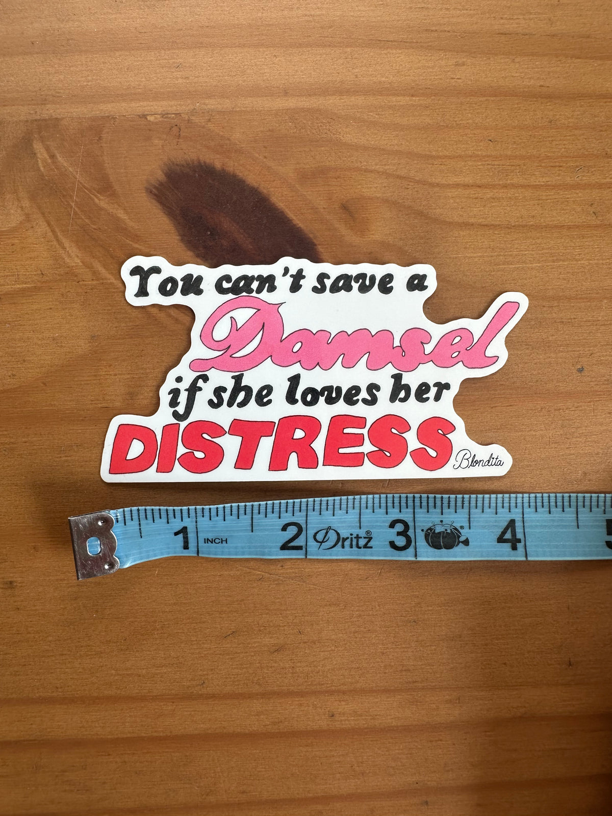 Damsel in Distress Sticker