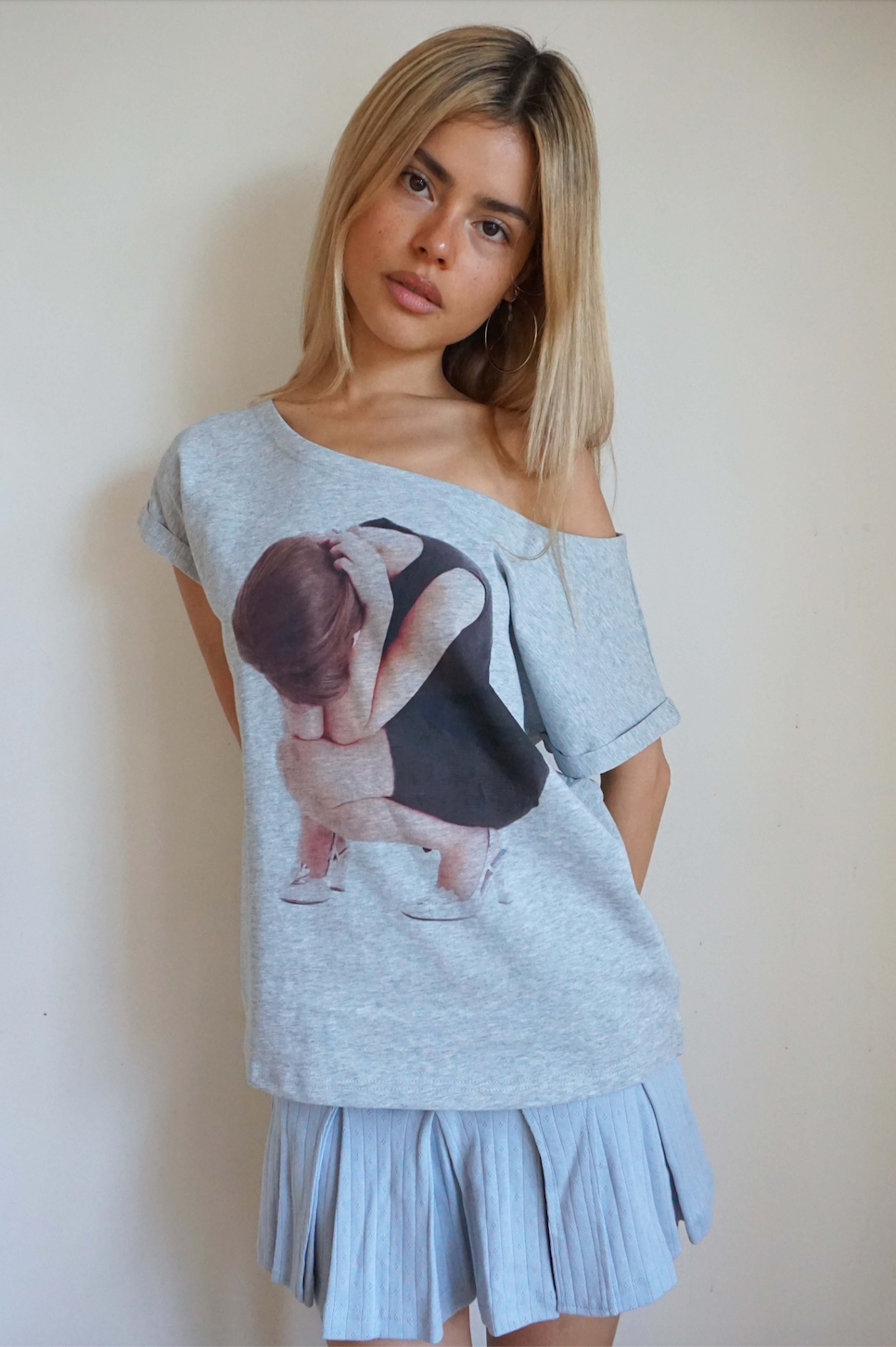 t shirt dress off shoulder Mood Af Off Shoulder Tee – Blondita