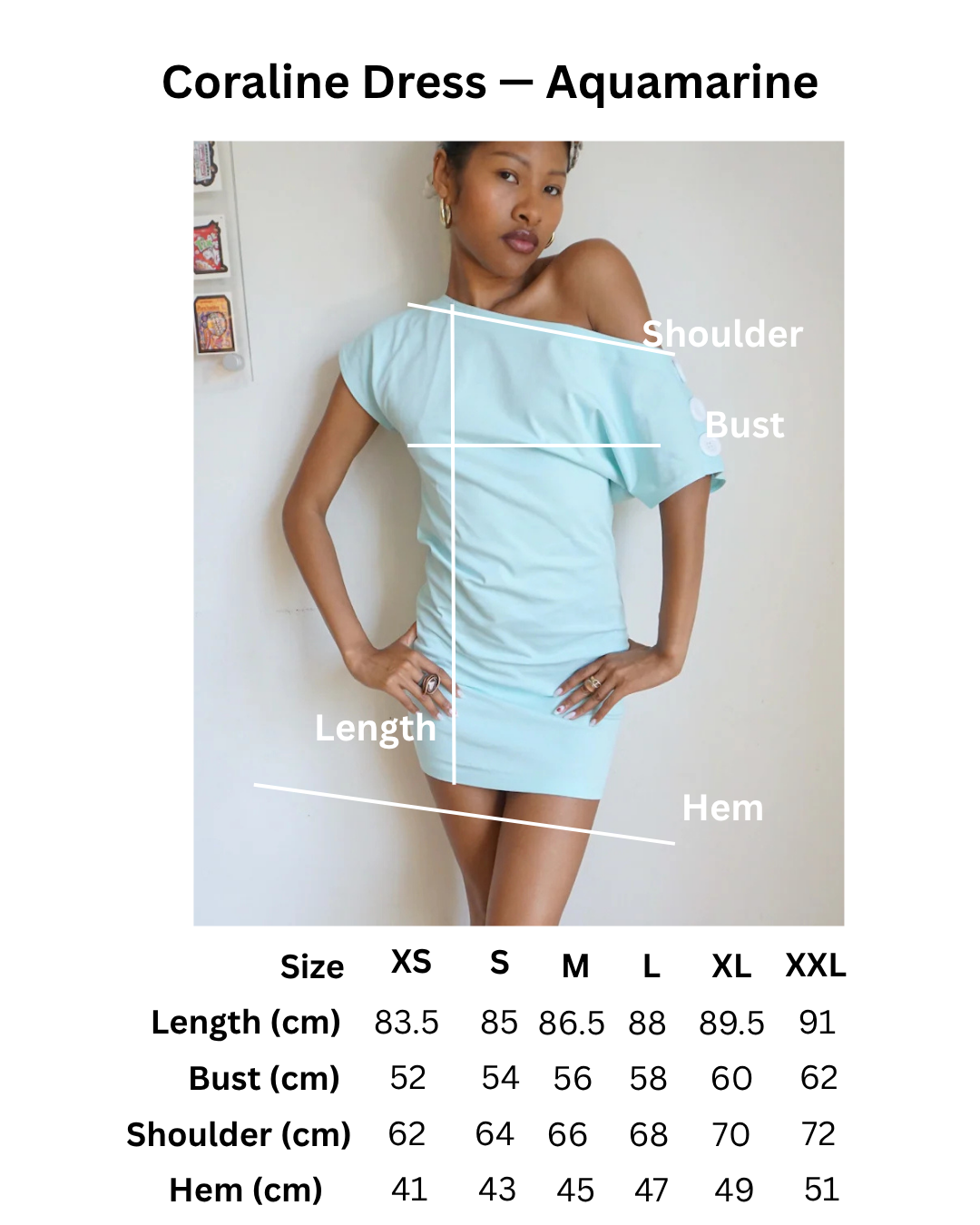 Coraline Off Shoulder Dress Aquamarine