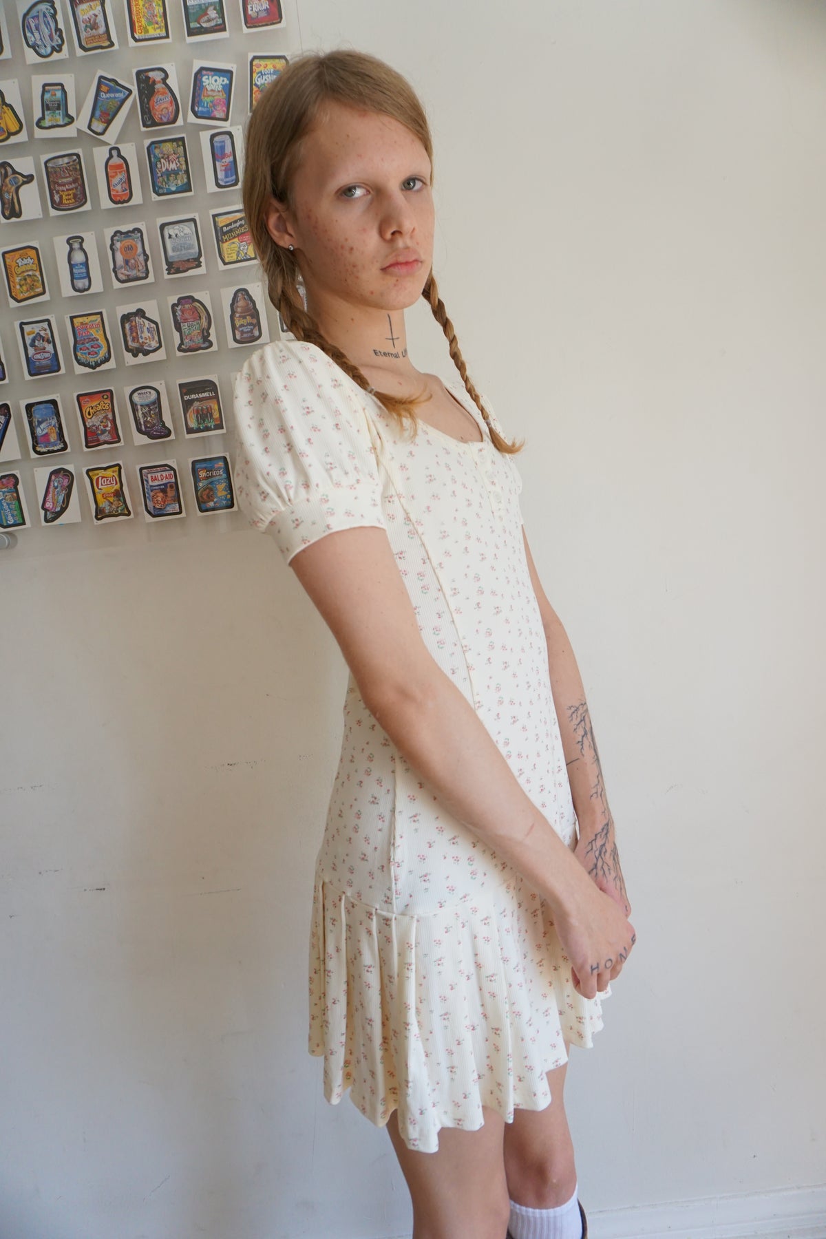 Brigette Floral Dress White