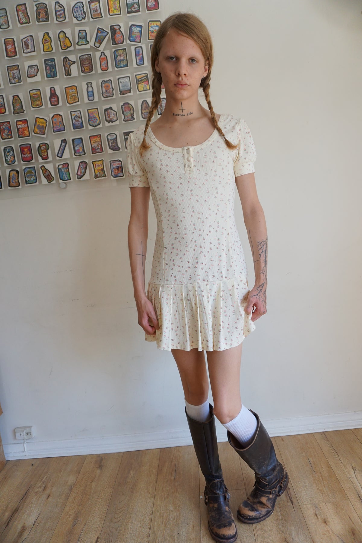 Brigette Floral Dress White
