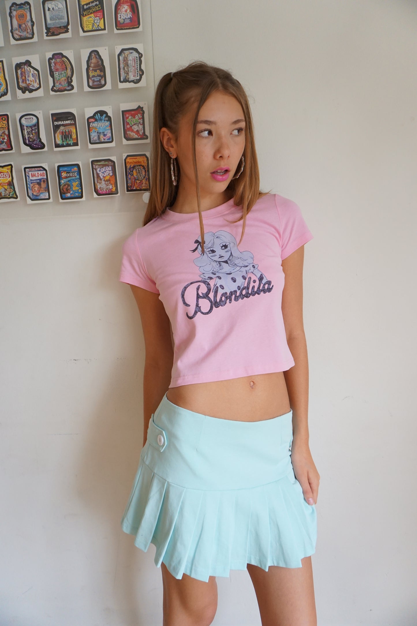 Coraline Pleated Skort — Aquamarine