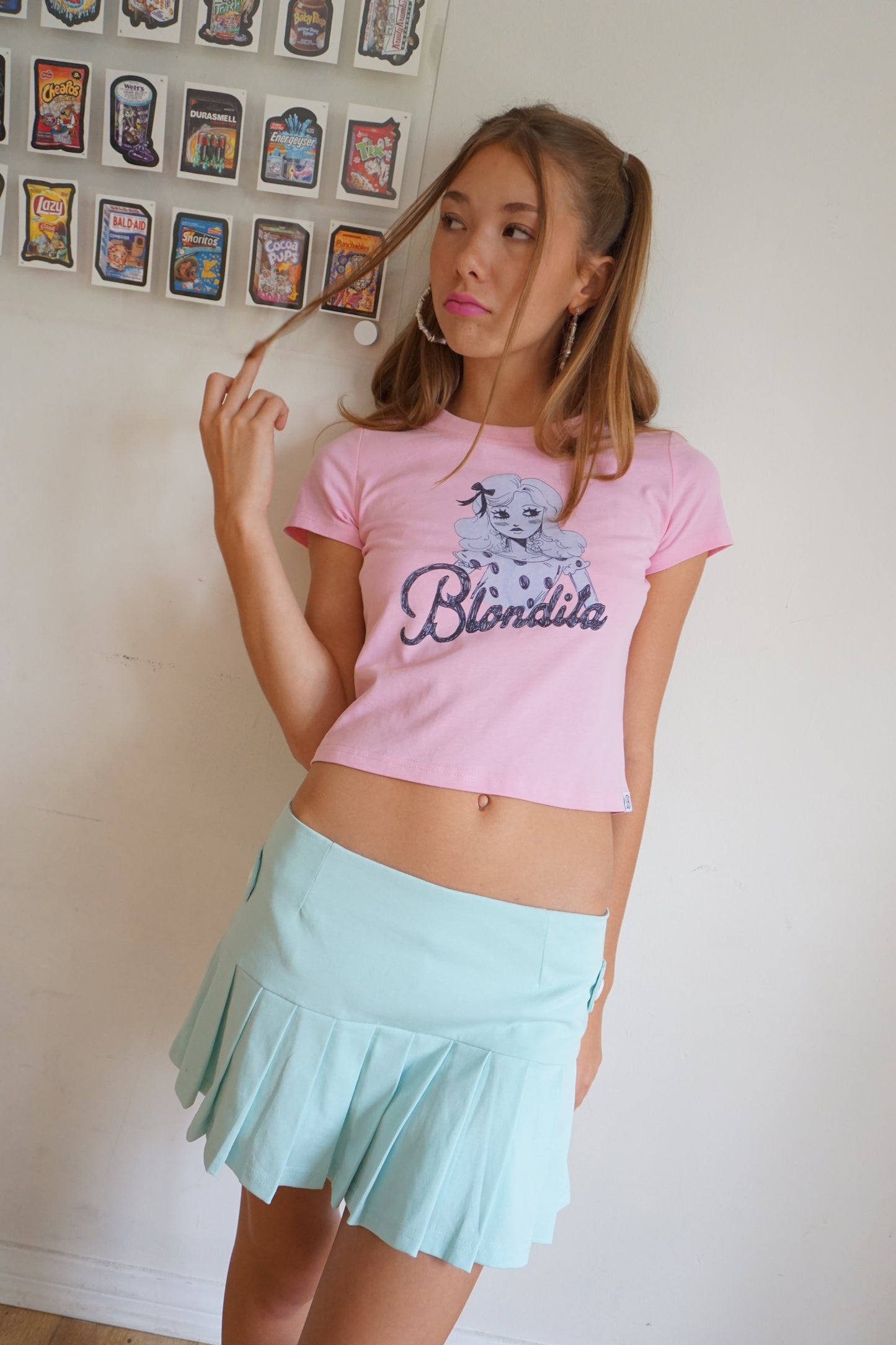 Coraline Pleated Skort — Aquamarine