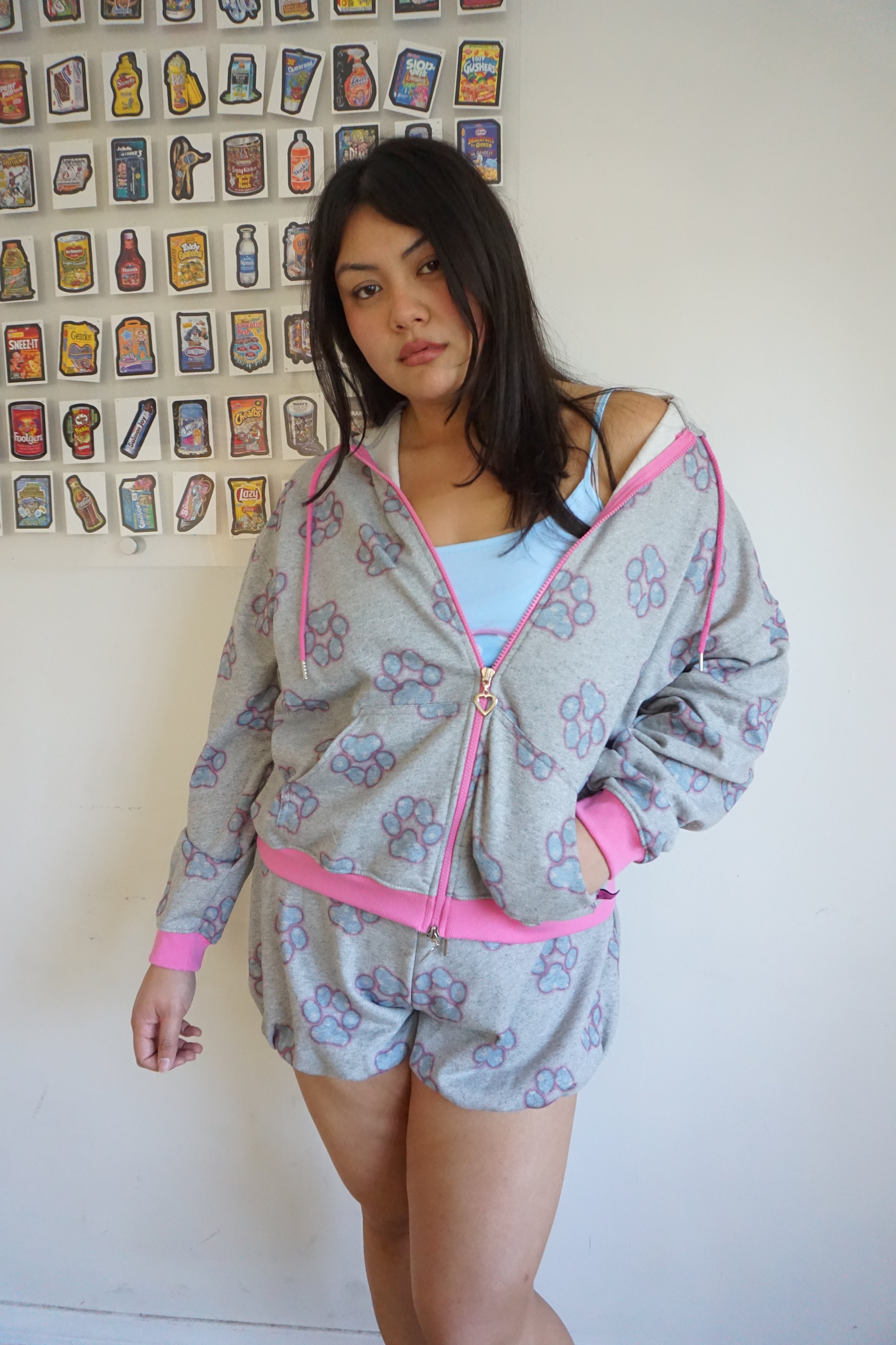 Paws On Hoodie | Blondita x PETA Zip-Up Hoodie Made in Los Angeles
