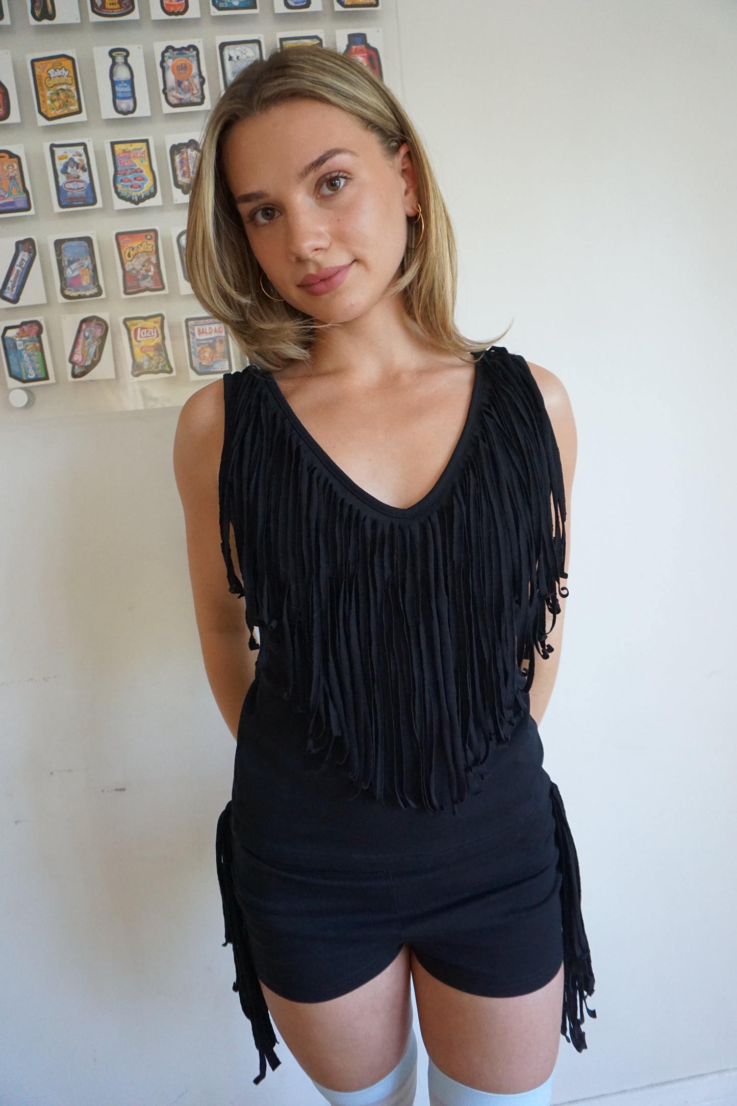 Fia Fringe Shorts Noir