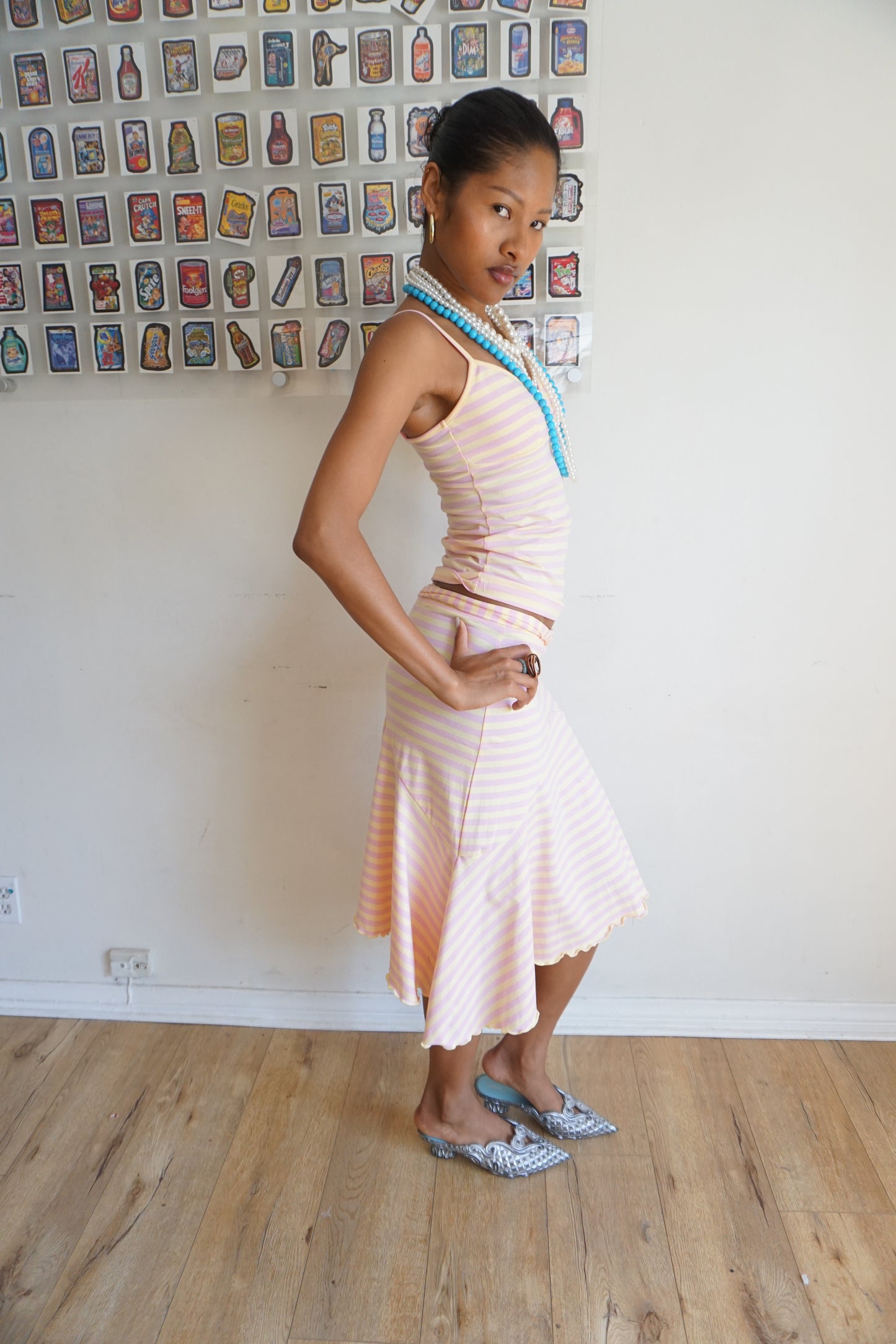 Whitney Midi Skirt — Pink Lemonade