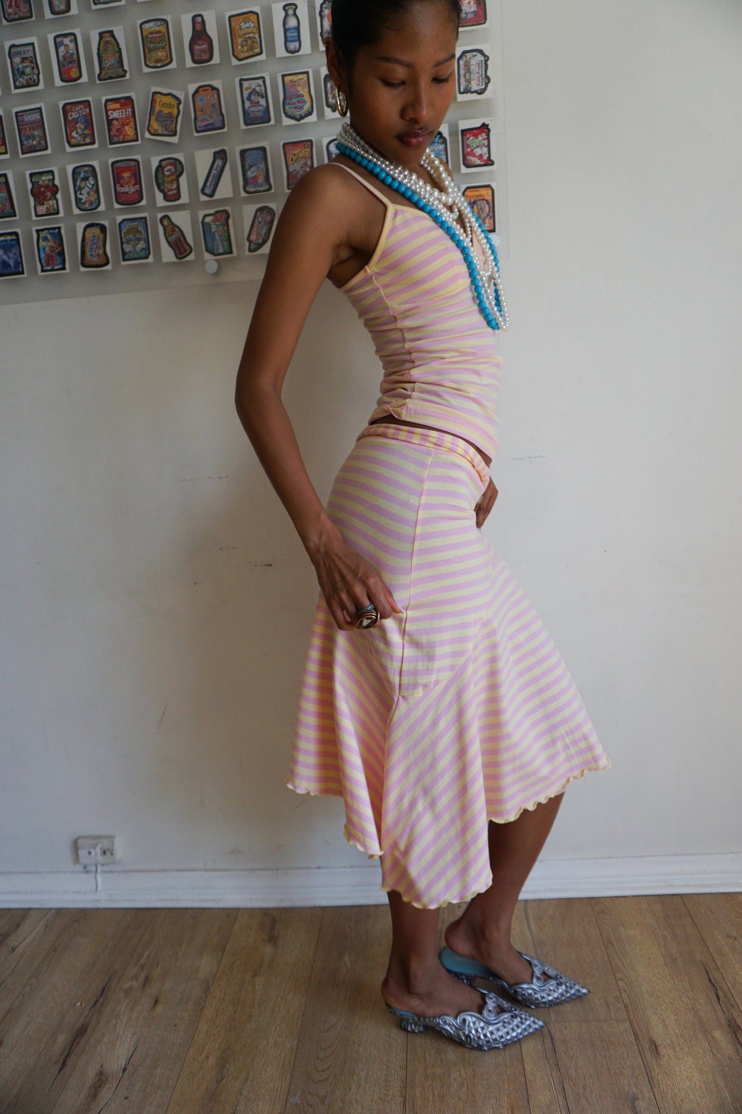 Whitney Midi Skirt — Pink Lemonade