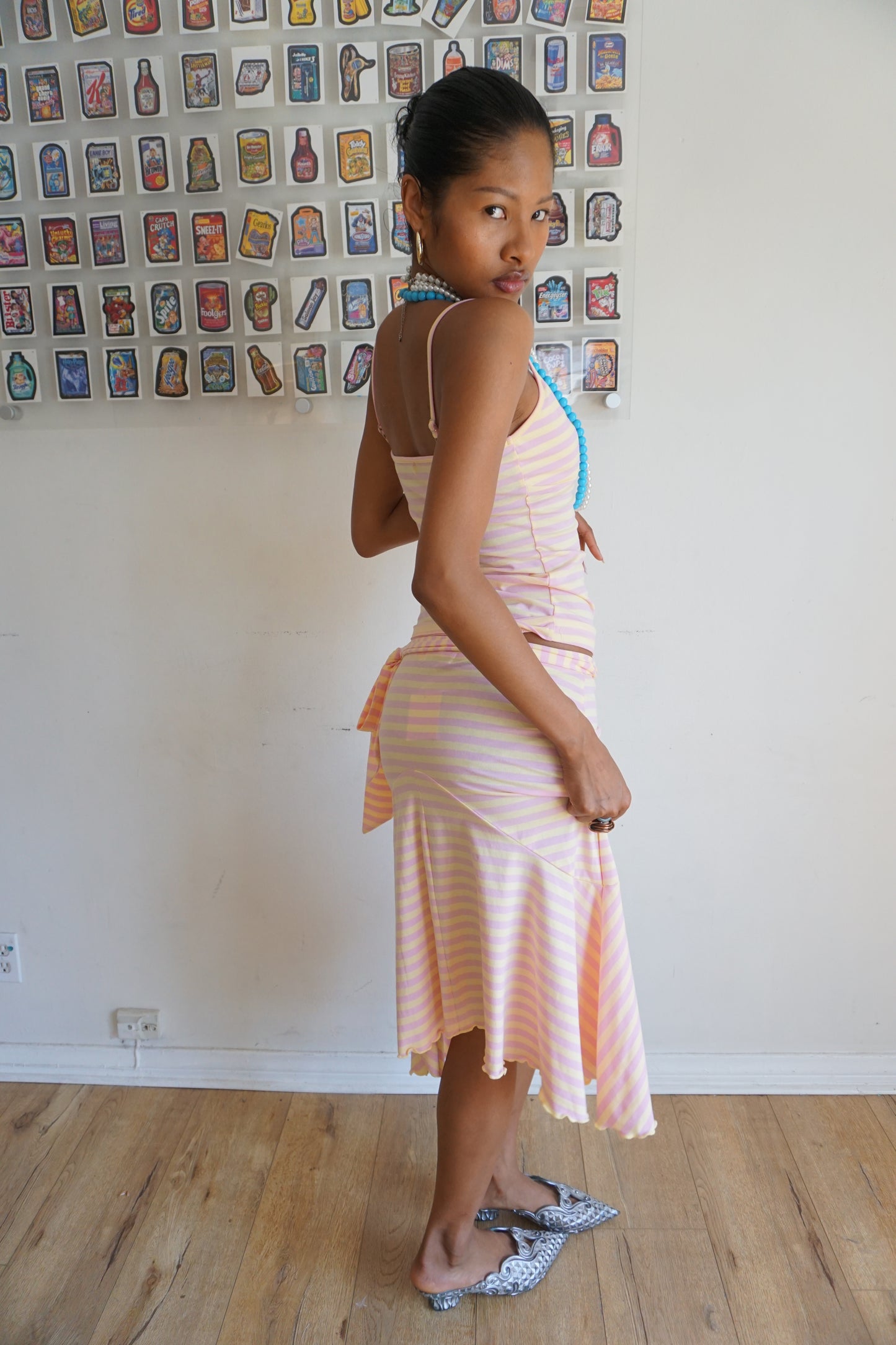 Whitney Midi Skirt — Pink Lemonade