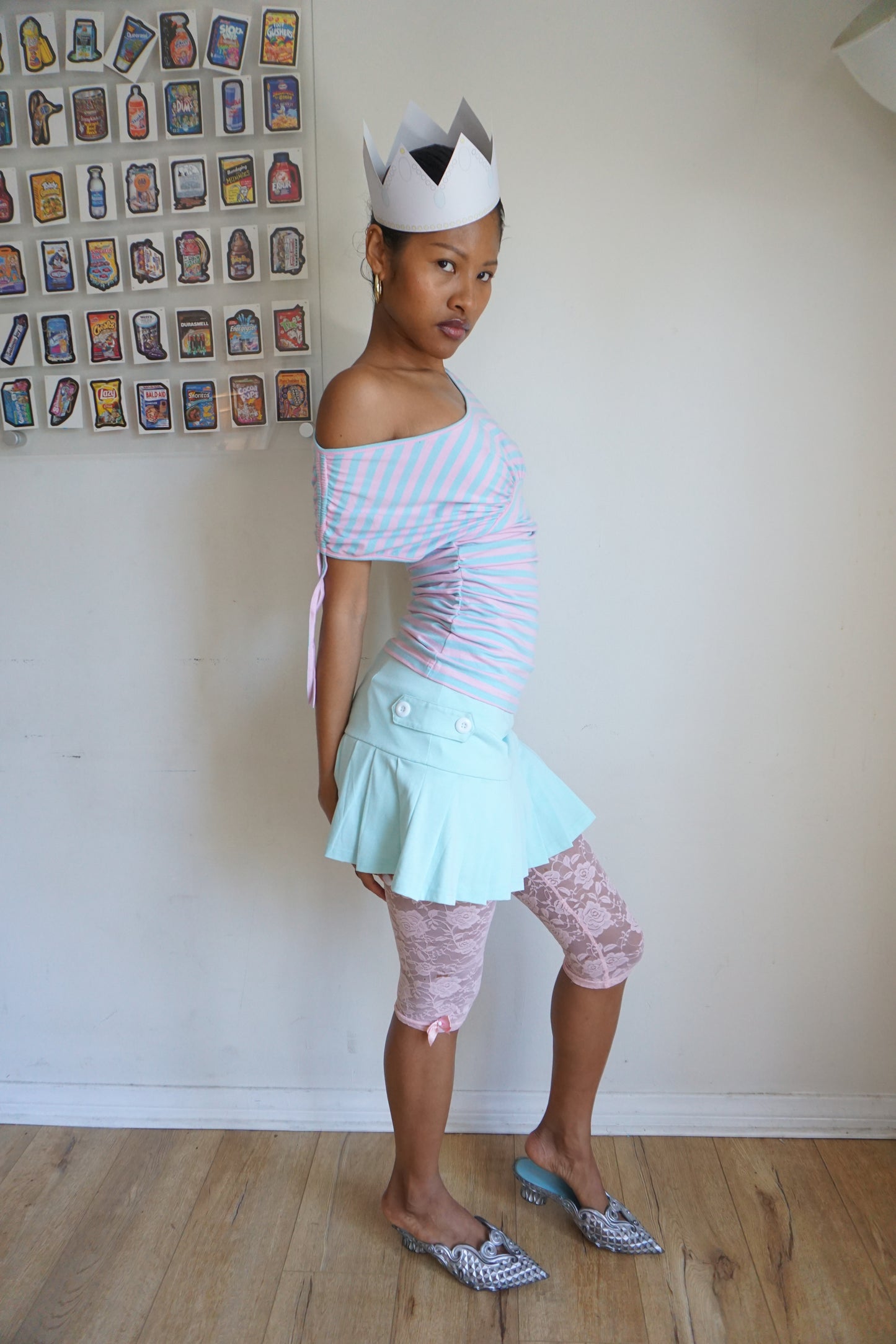 Coraline Pleated Skort — Aquamarine
