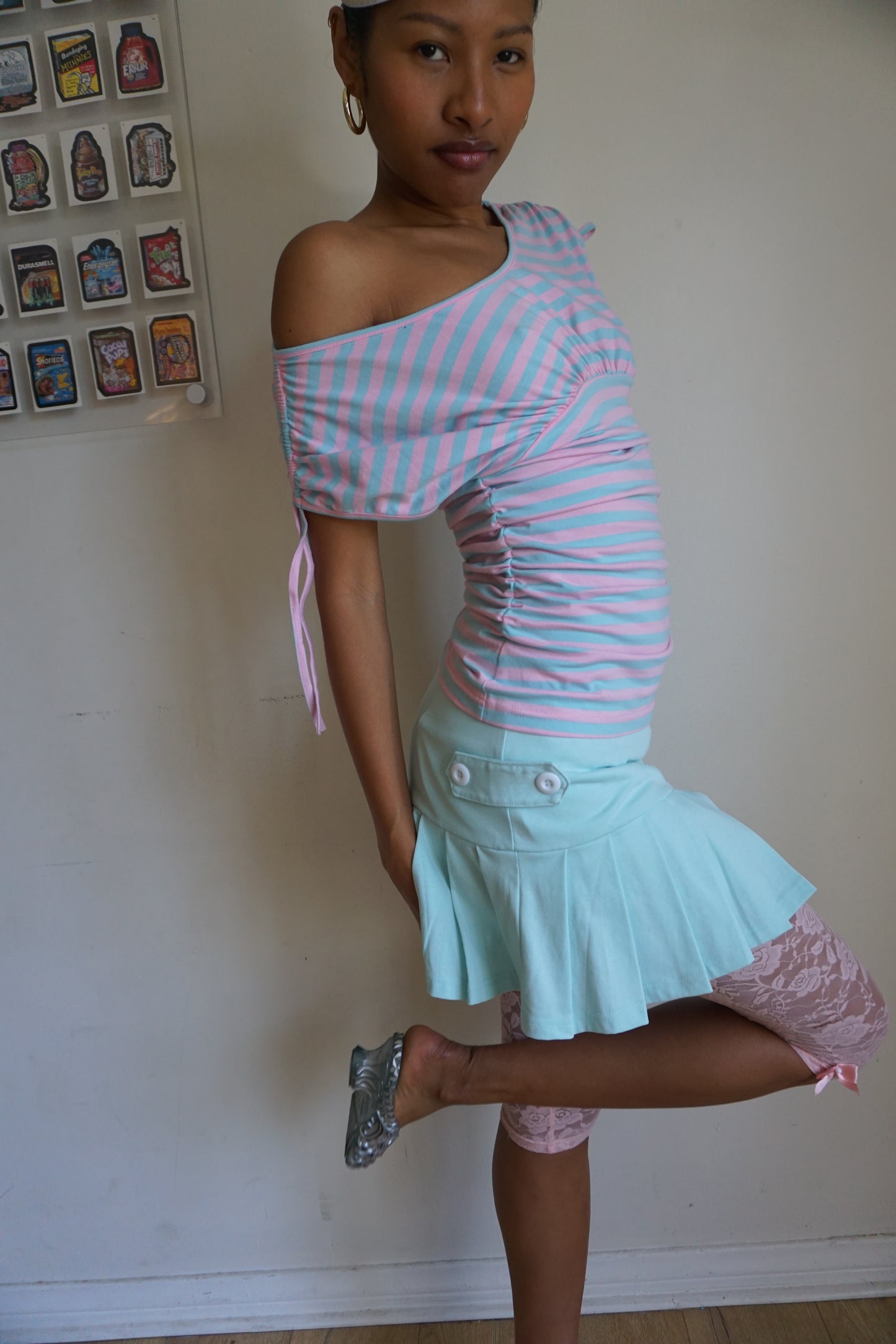 Coraline Pleated Skort — Aquamarine