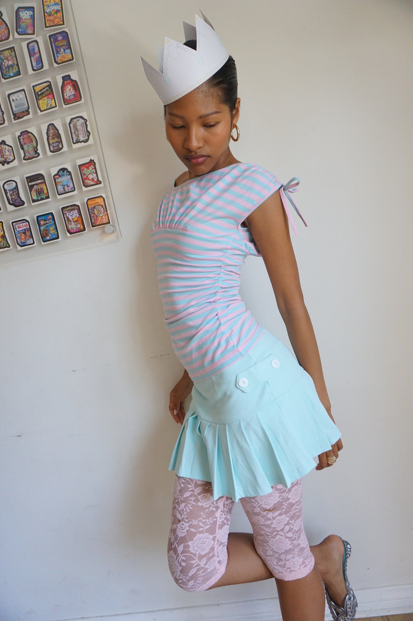 Coraline Pleated Skort — Aquamarine