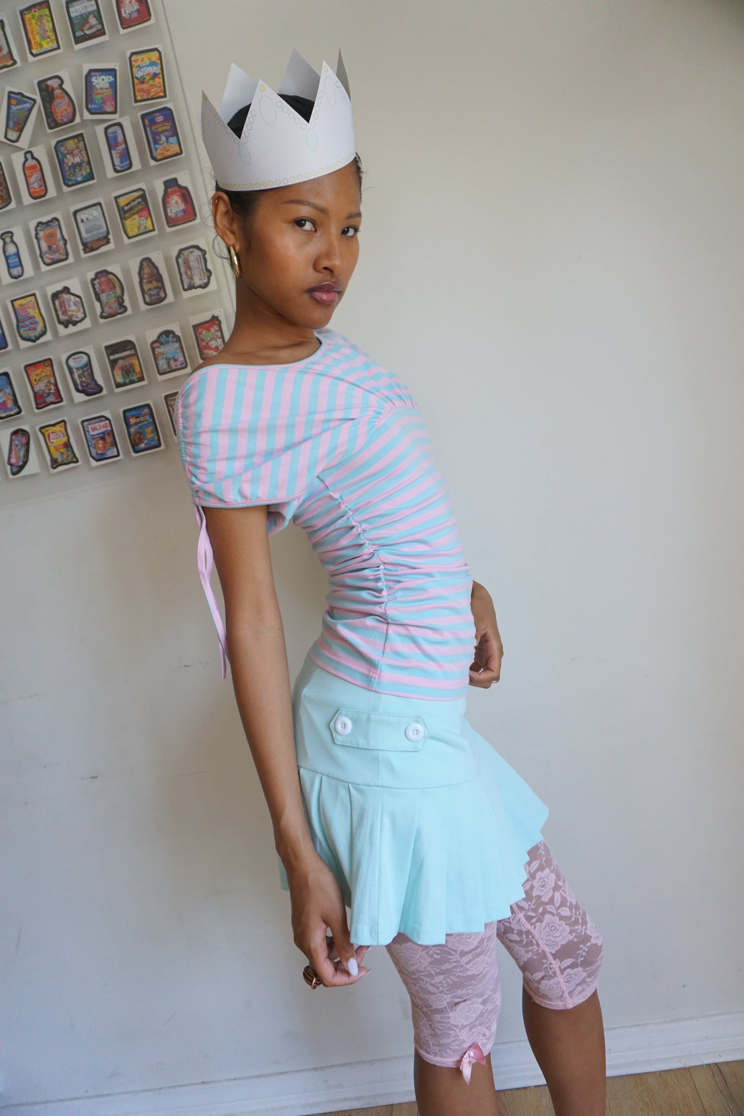 Coraline Pleated Skort — Aquamarine