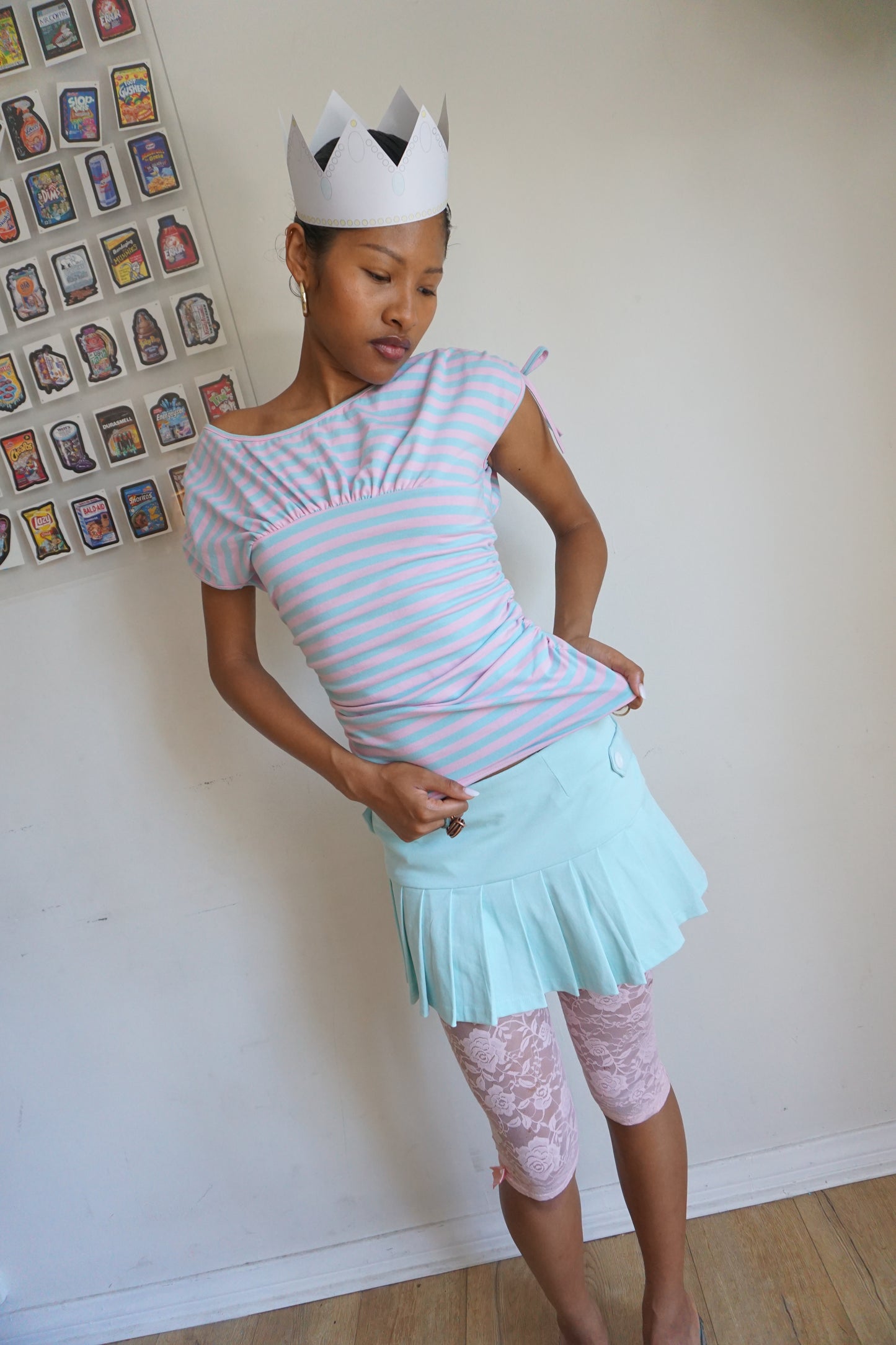 Coraline Pleated Skort — Aquamarine