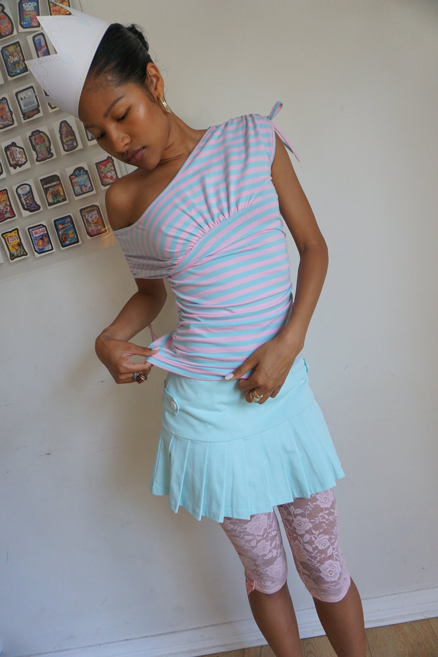 Coraline Pleated Skort — Aquamarine