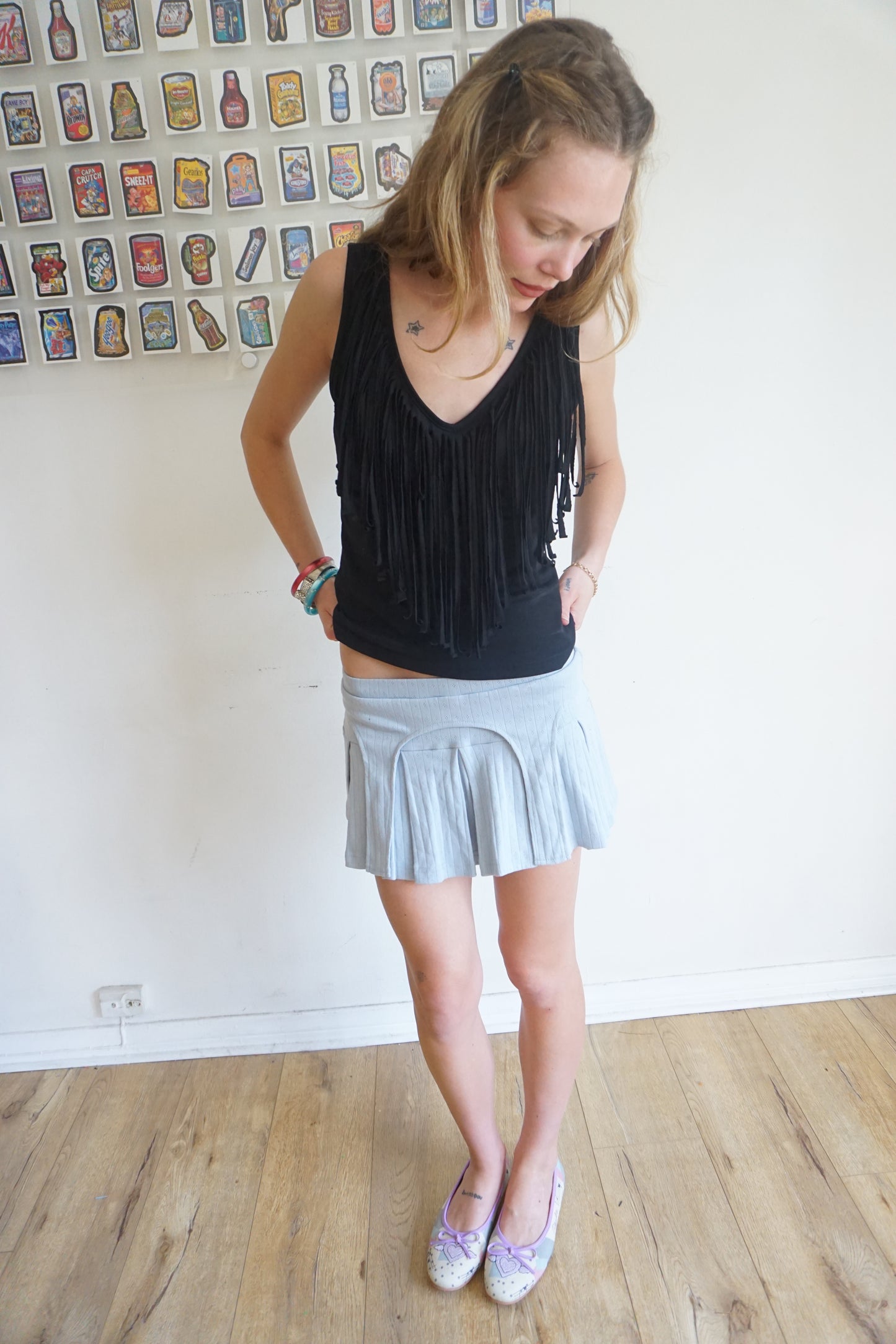 Fia Fringe Top Noir