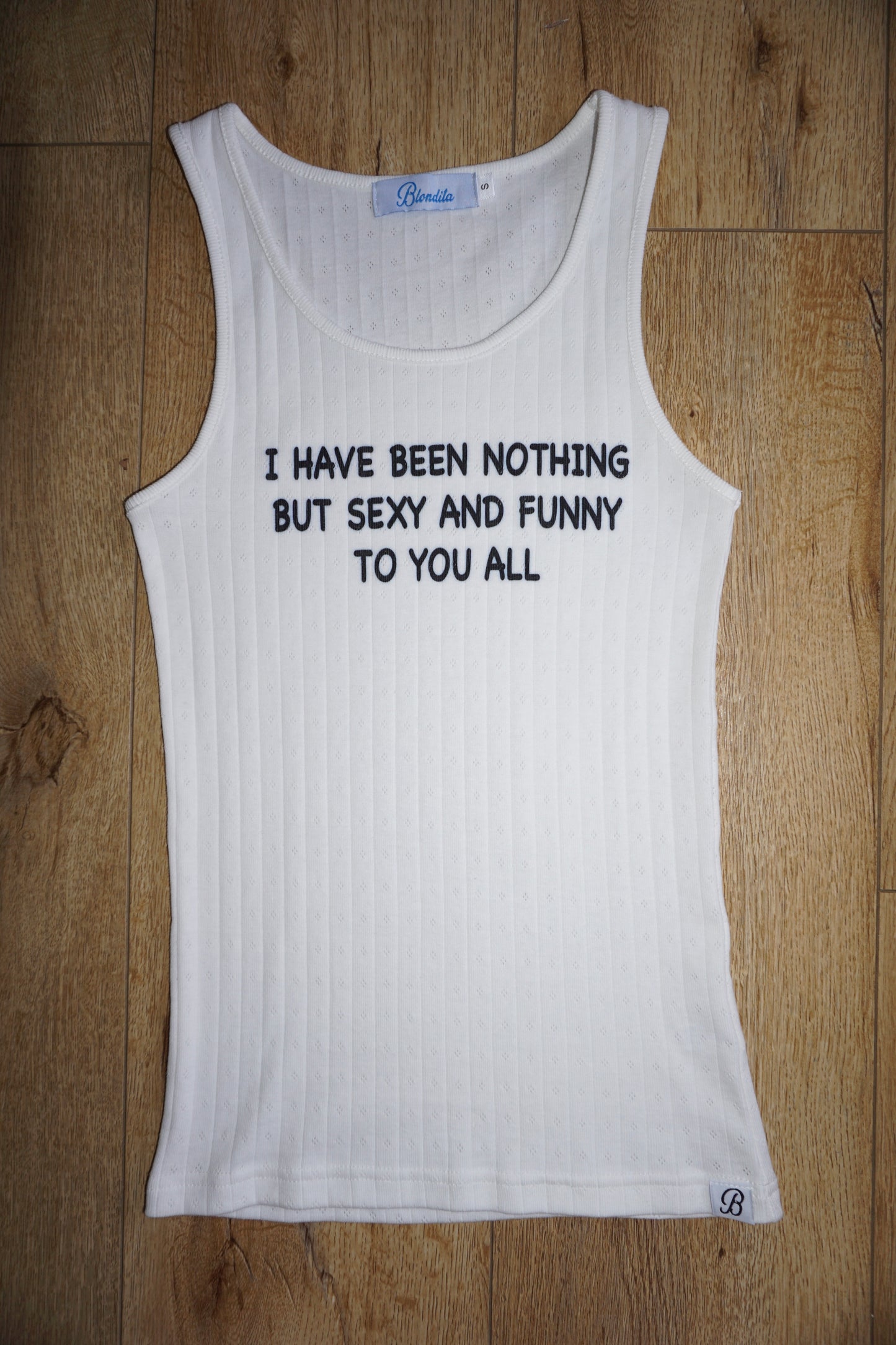 Sexy & Funny Pointelle Tank
