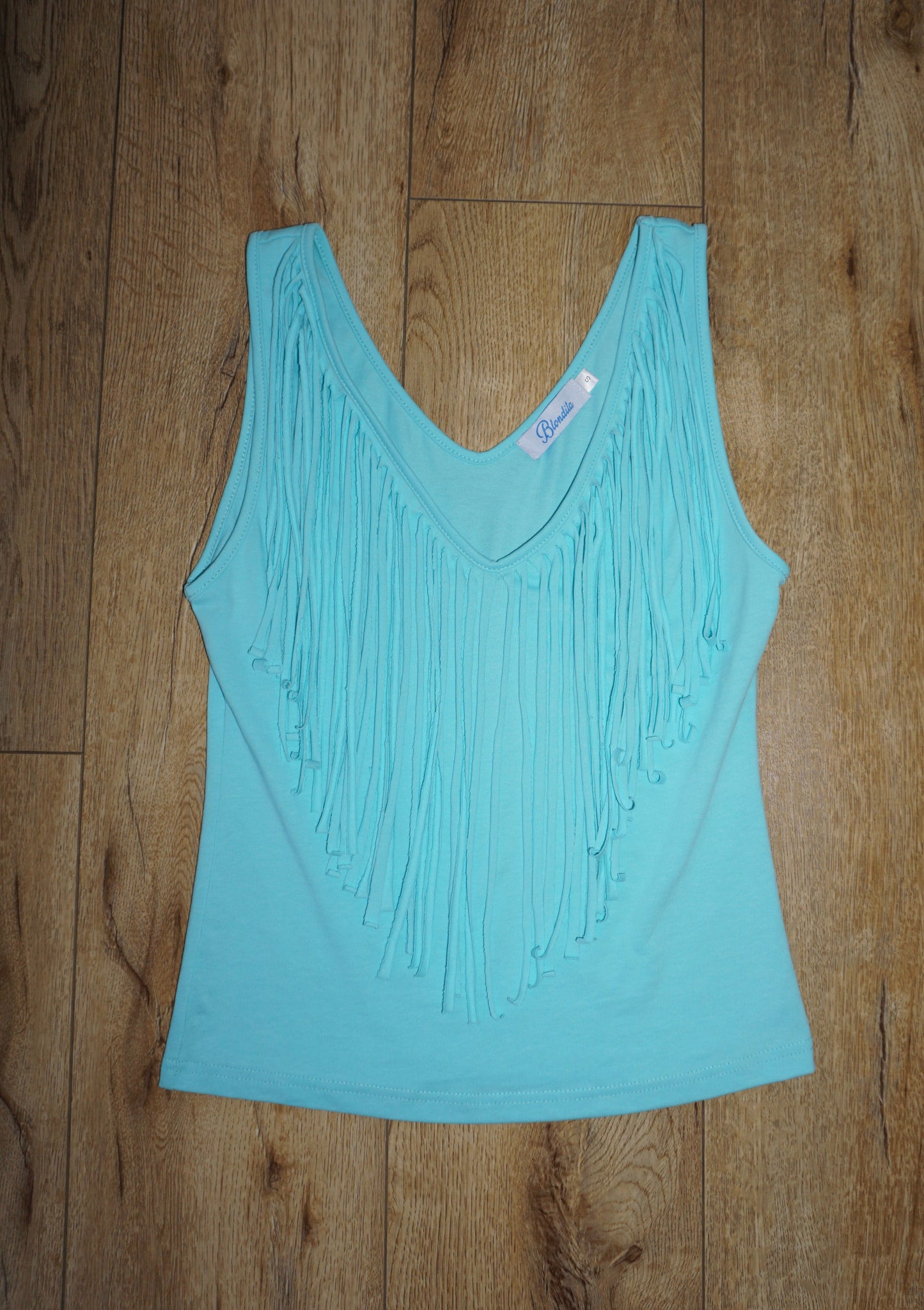 Fia Fringe Top Blue