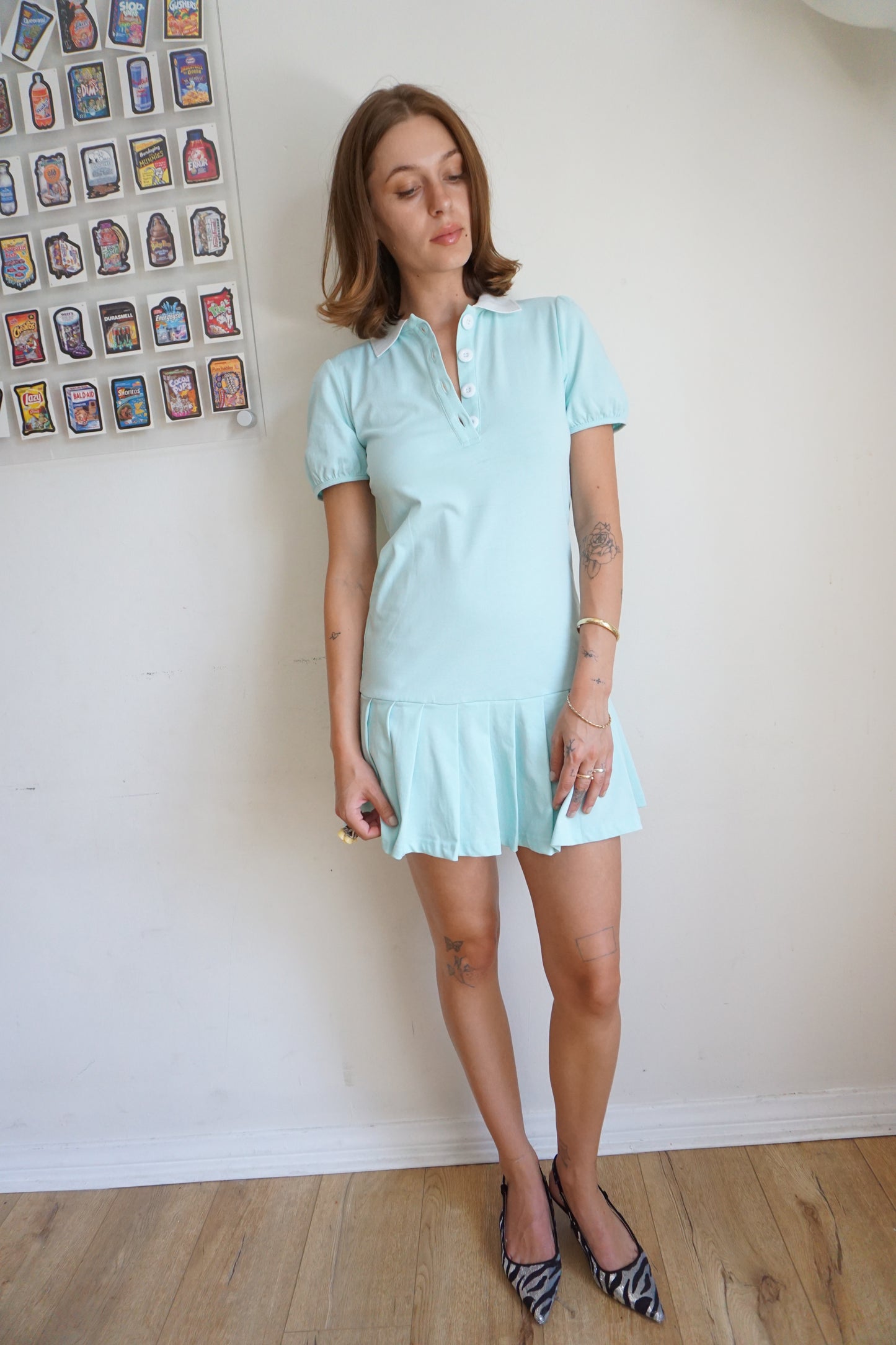 Kelsey Polo Dress Aquamarine