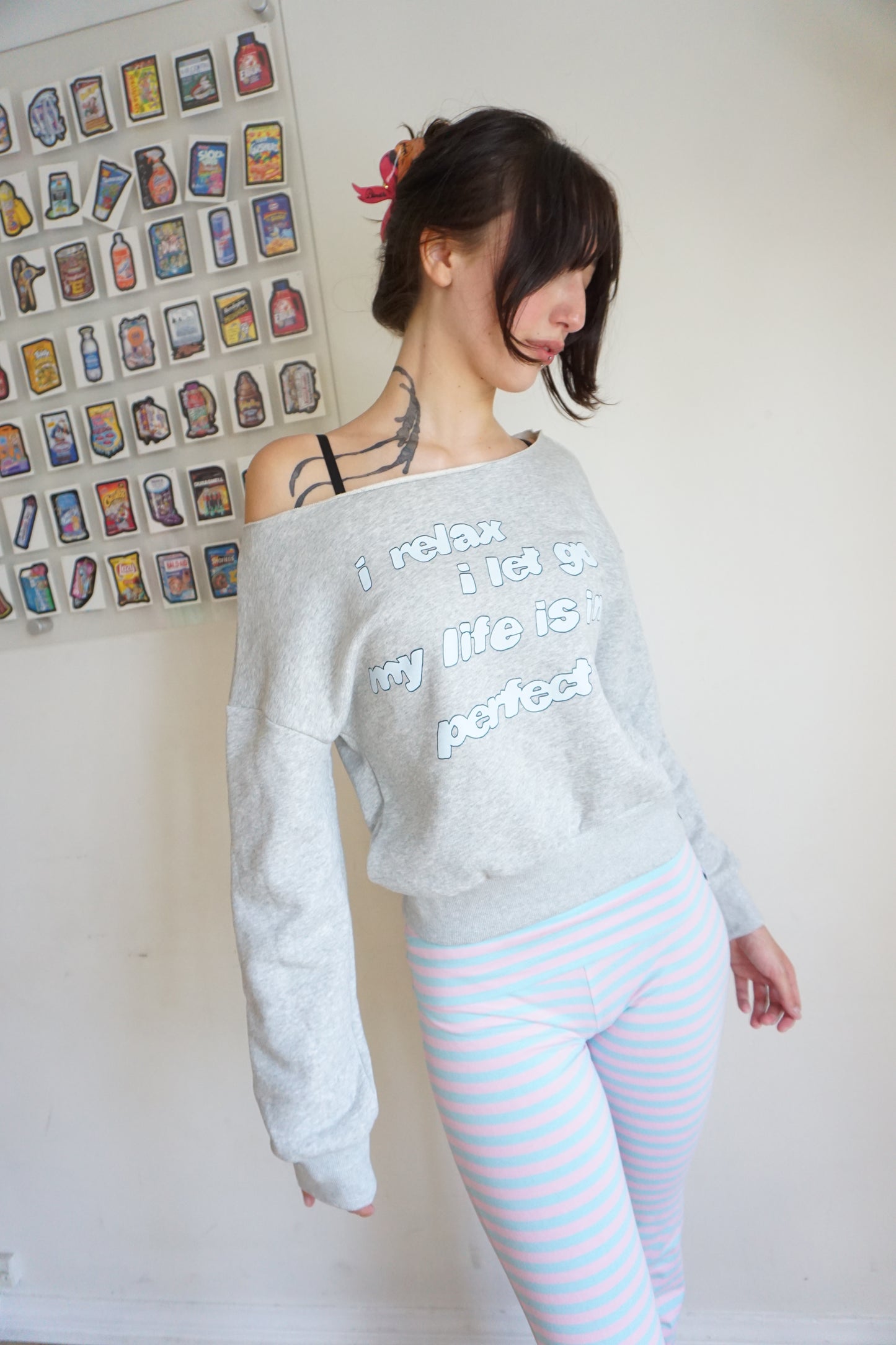 Relax Let Go Off Shoulder Sweatshirt 1/1