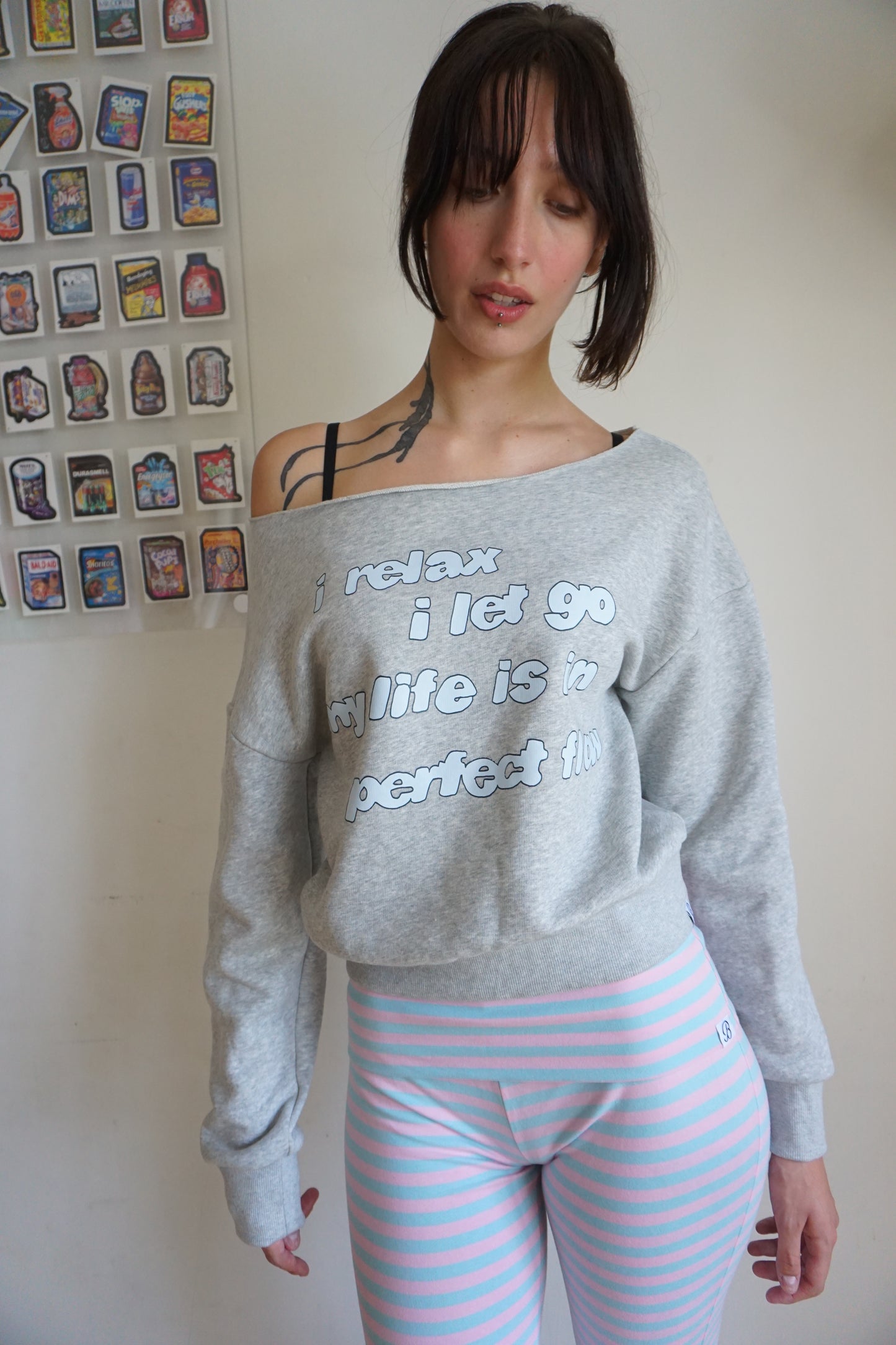 Relax Let Go Off Shoulder Sweatshirt 1/1
