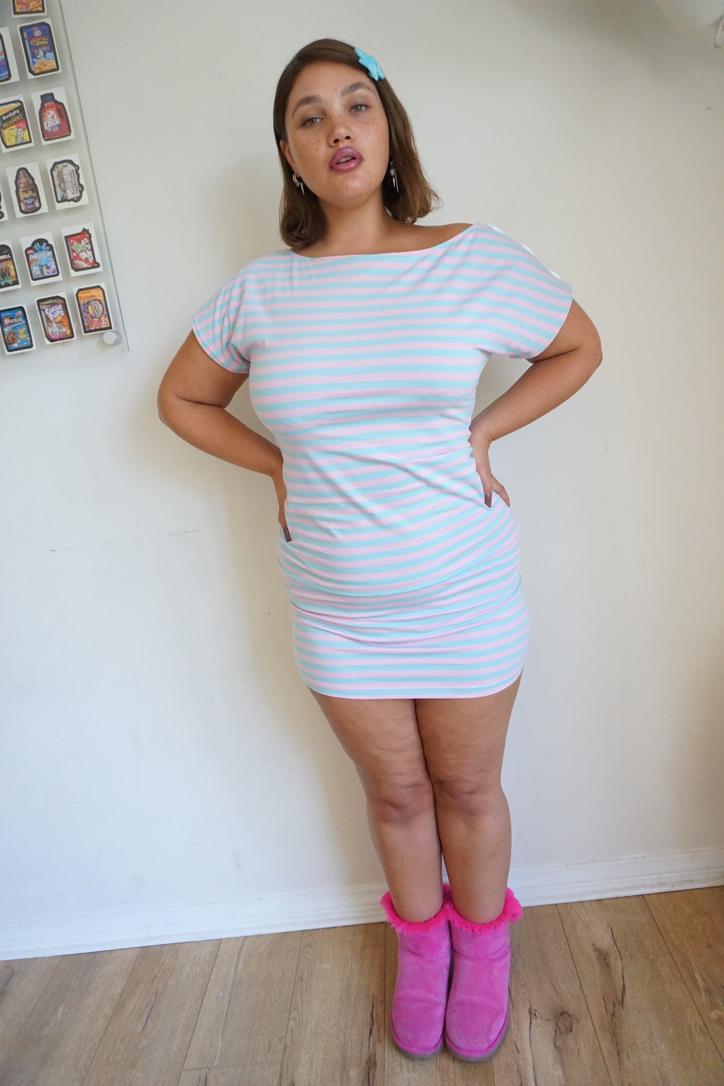 Coraline Off Shoulder Dress Cotton Candy