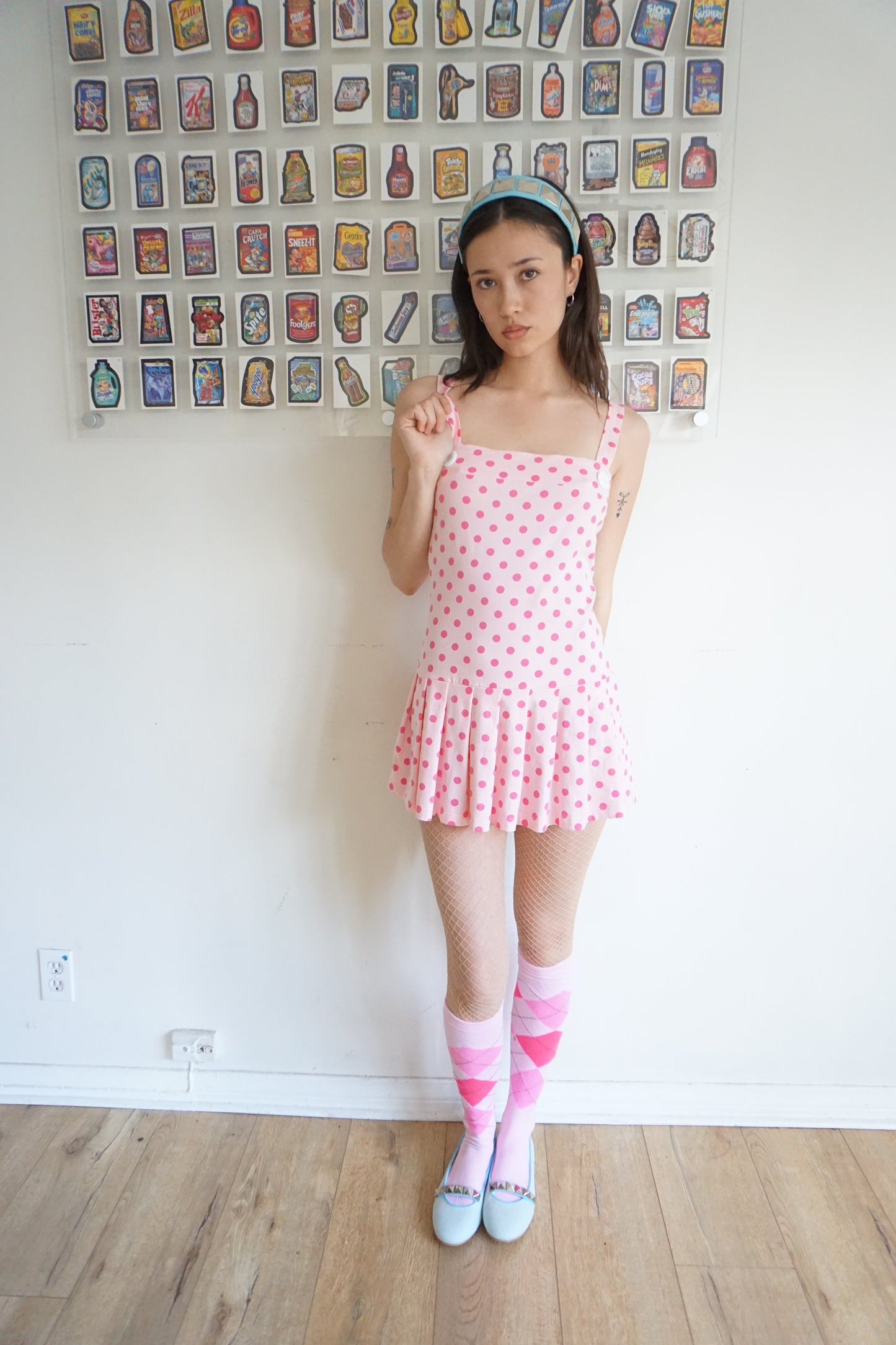 Macy Pink Polka Dot Dress