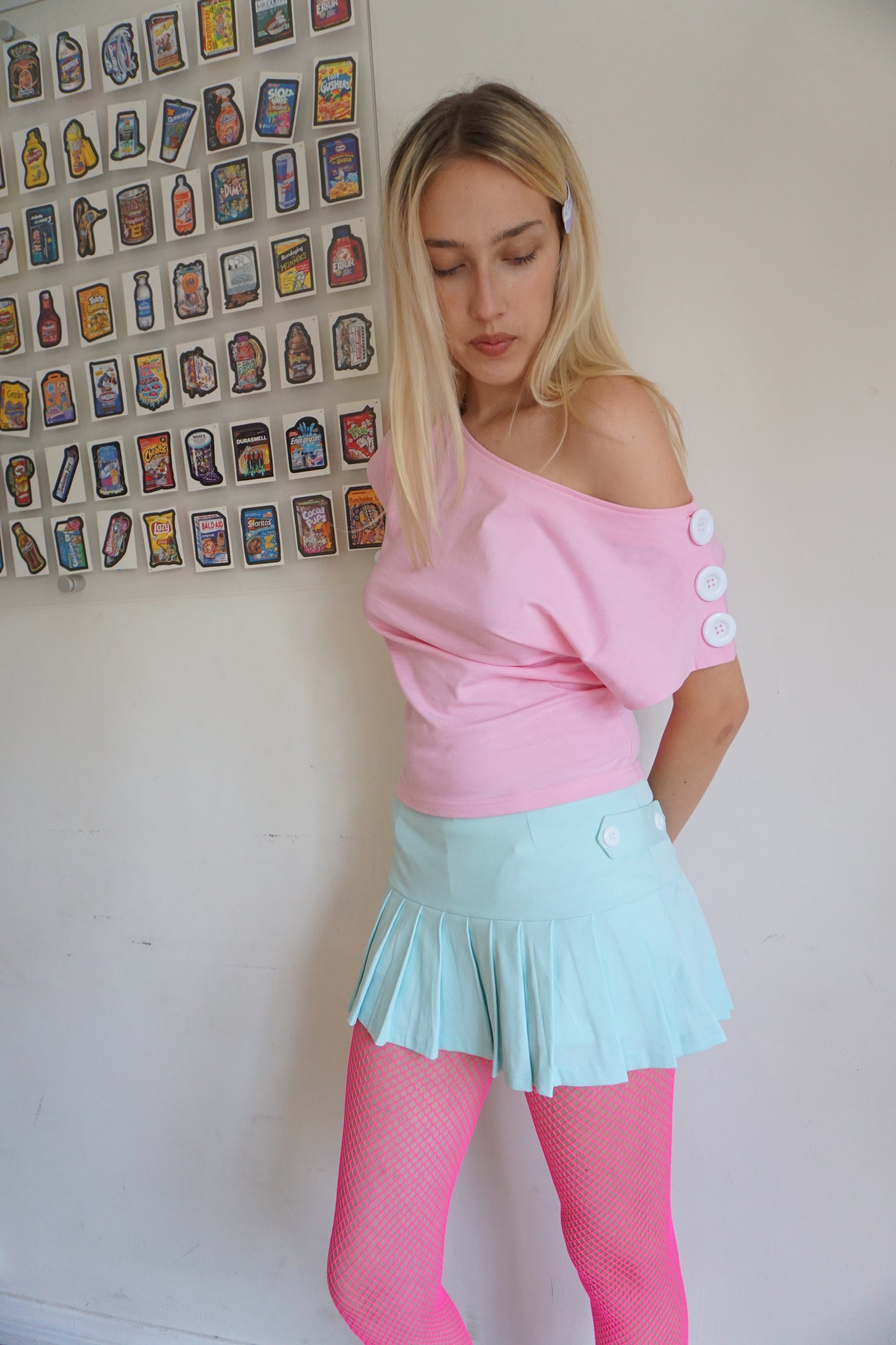 Coraline Pleated Skort — Aquamarine