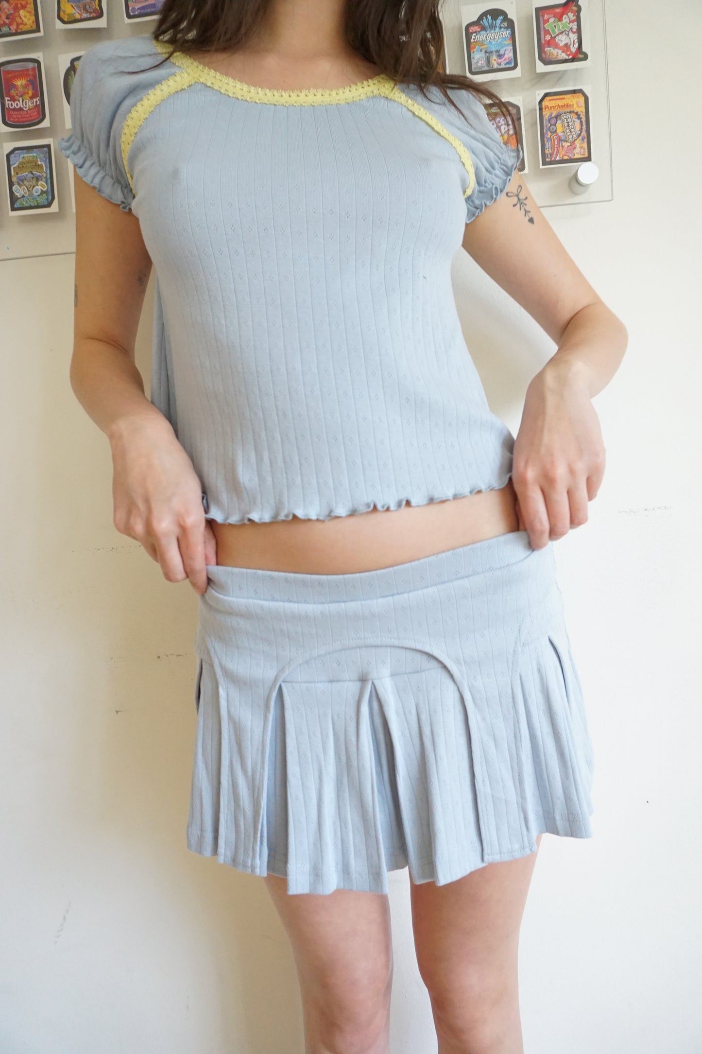 Billie Blue Pointelle Top