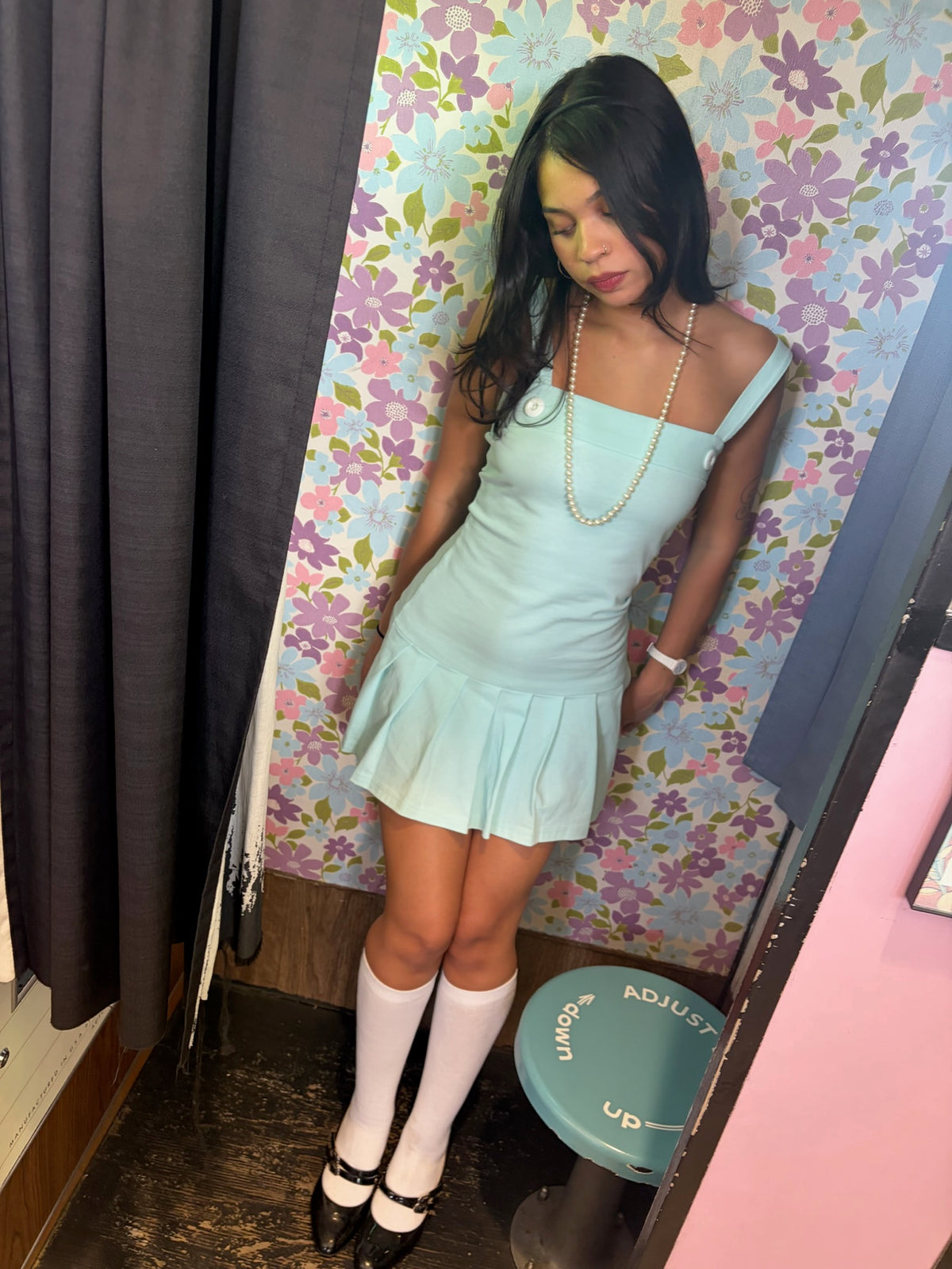 Macy Drop Waist Dress Aquamarine