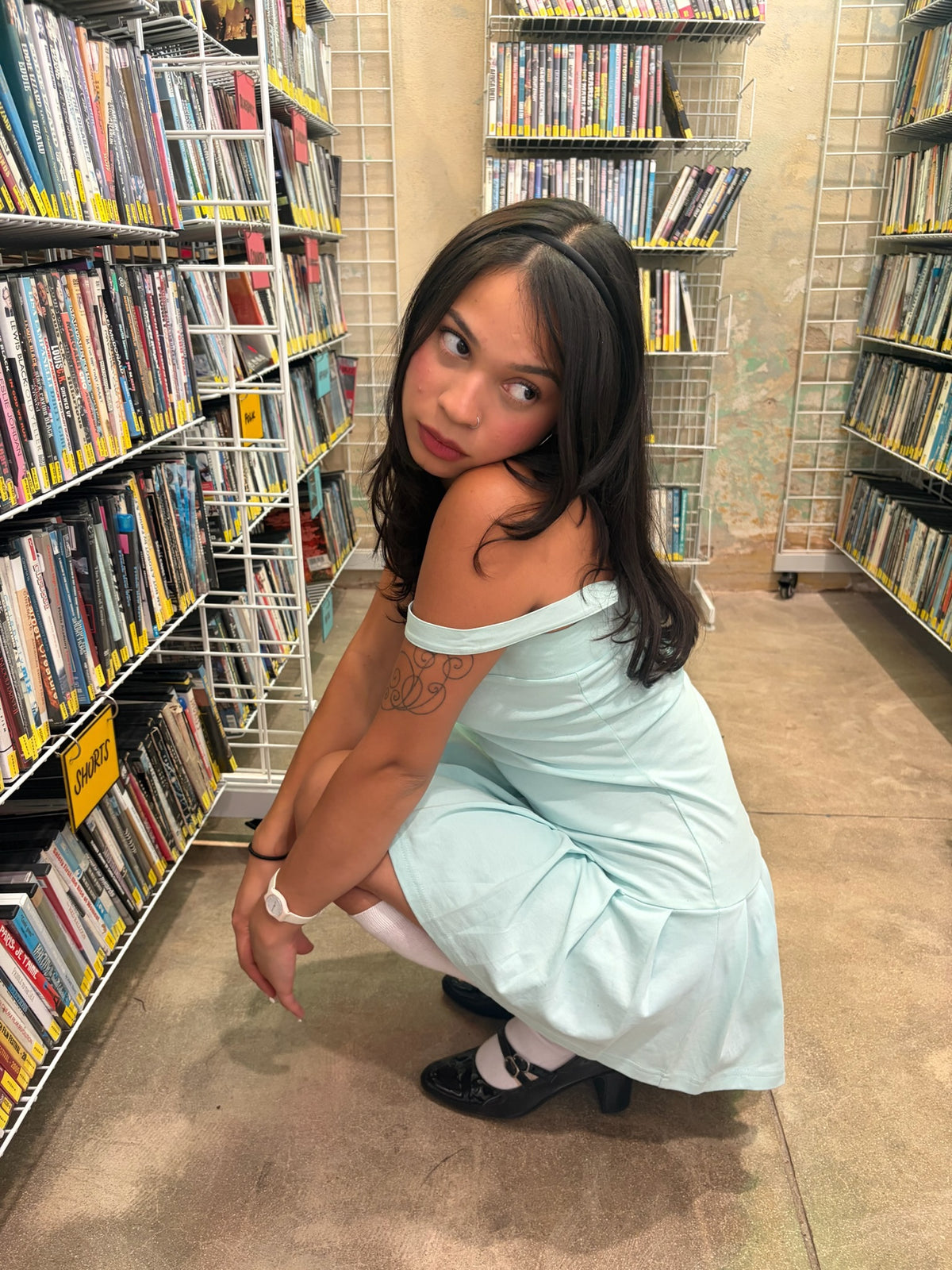 Macy Drop Waist Dress Aquamarine