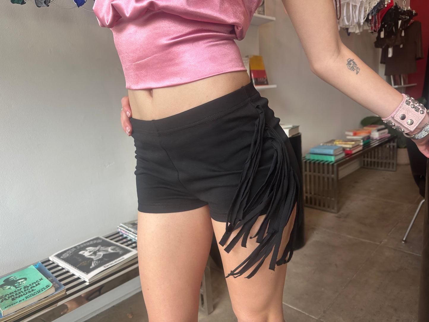 Fia Fringe Shorts Noir