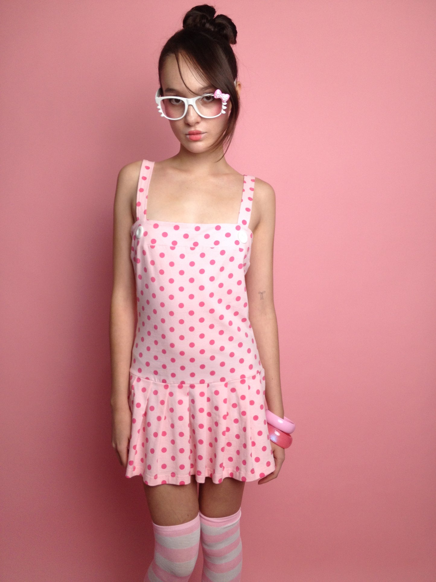 Macy Pink Polka Dot Dress – Blondita