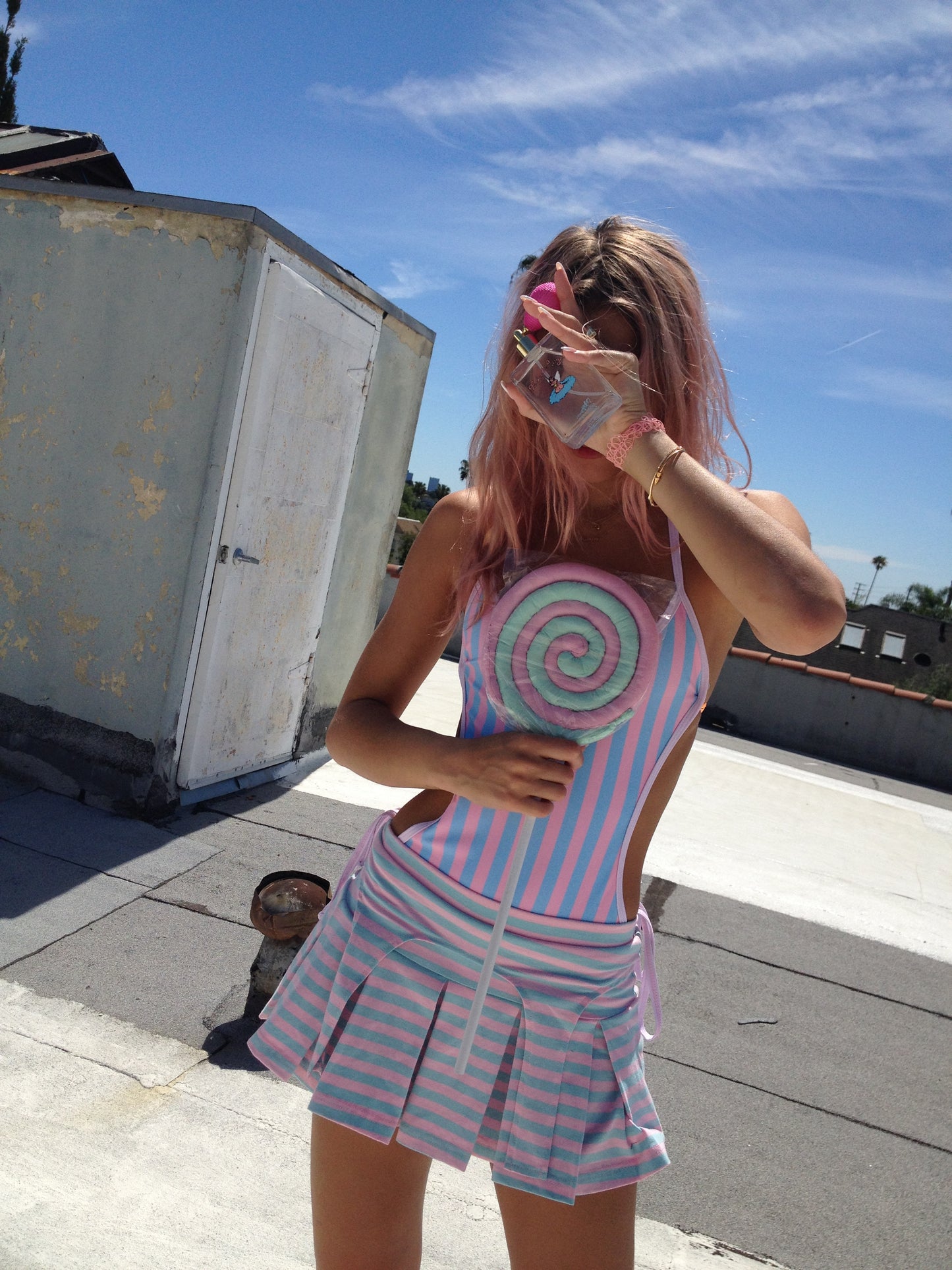 Cotton Candy Garter Skort