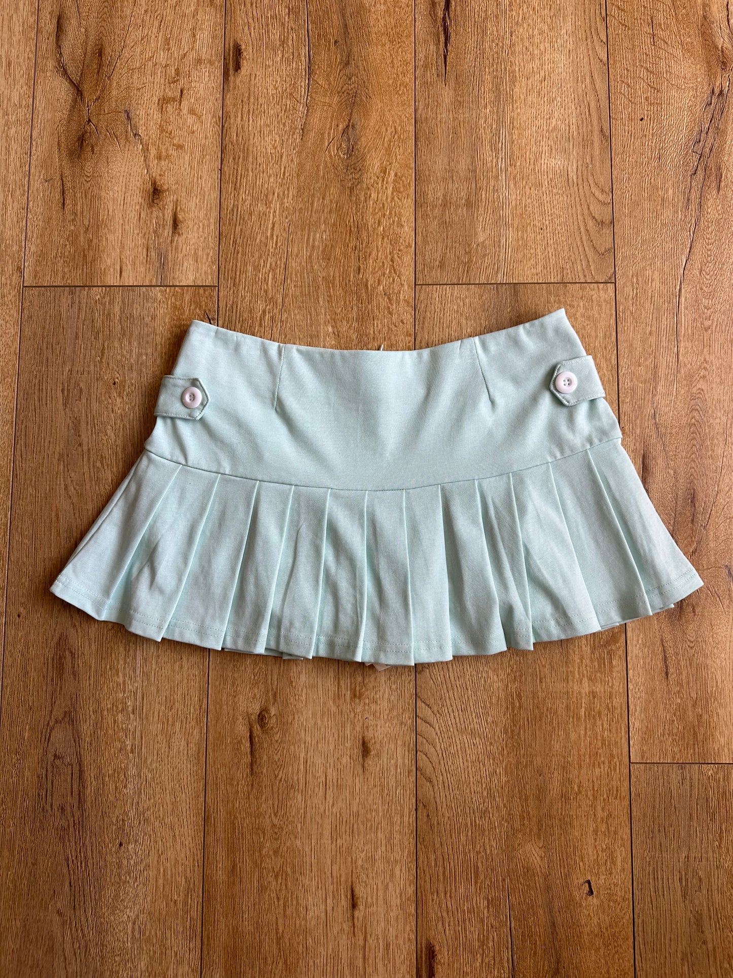 Coraline Pleated Skort — Aquamarine