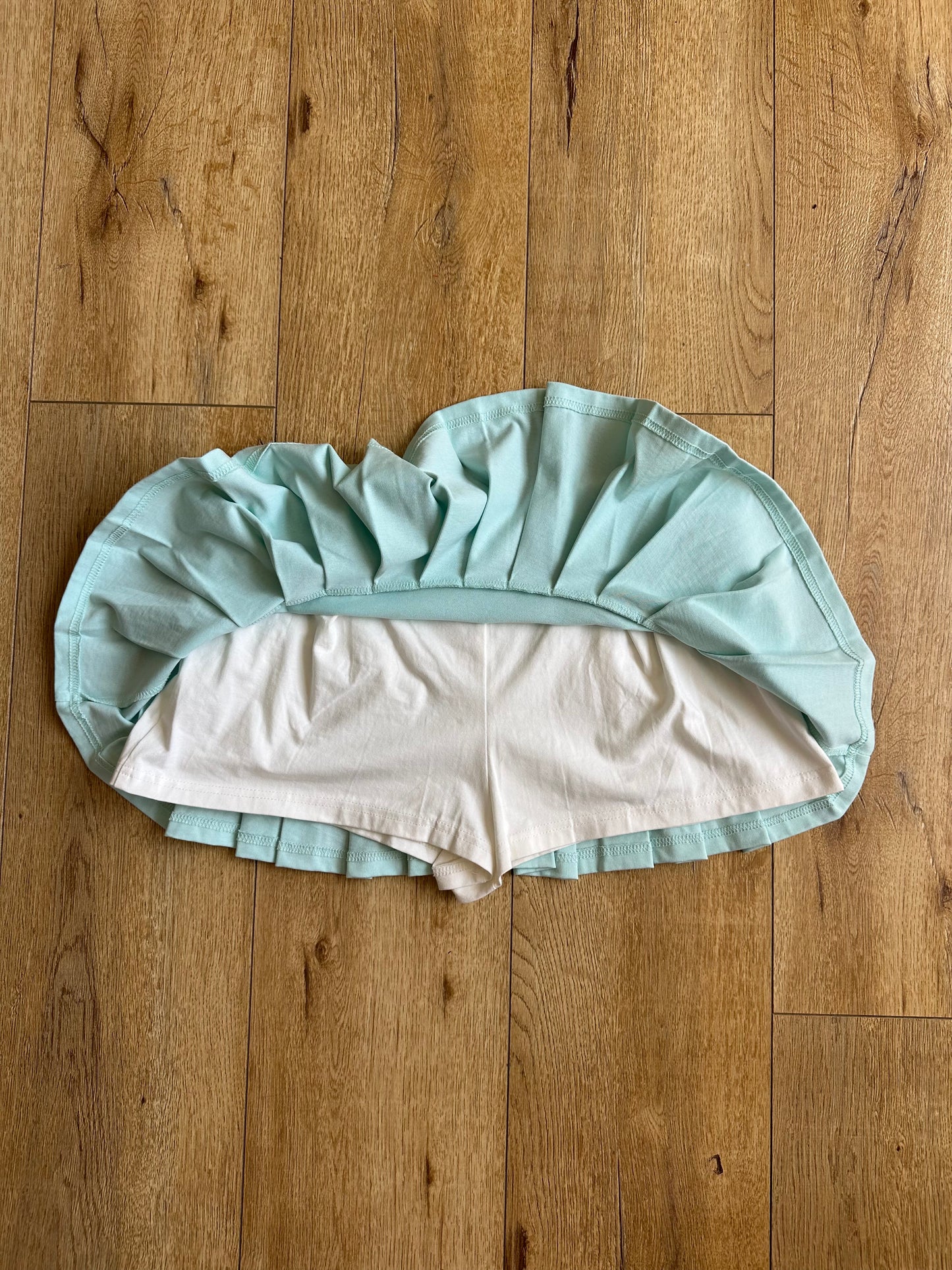 Coraline Pleated Skort — Aquamarine