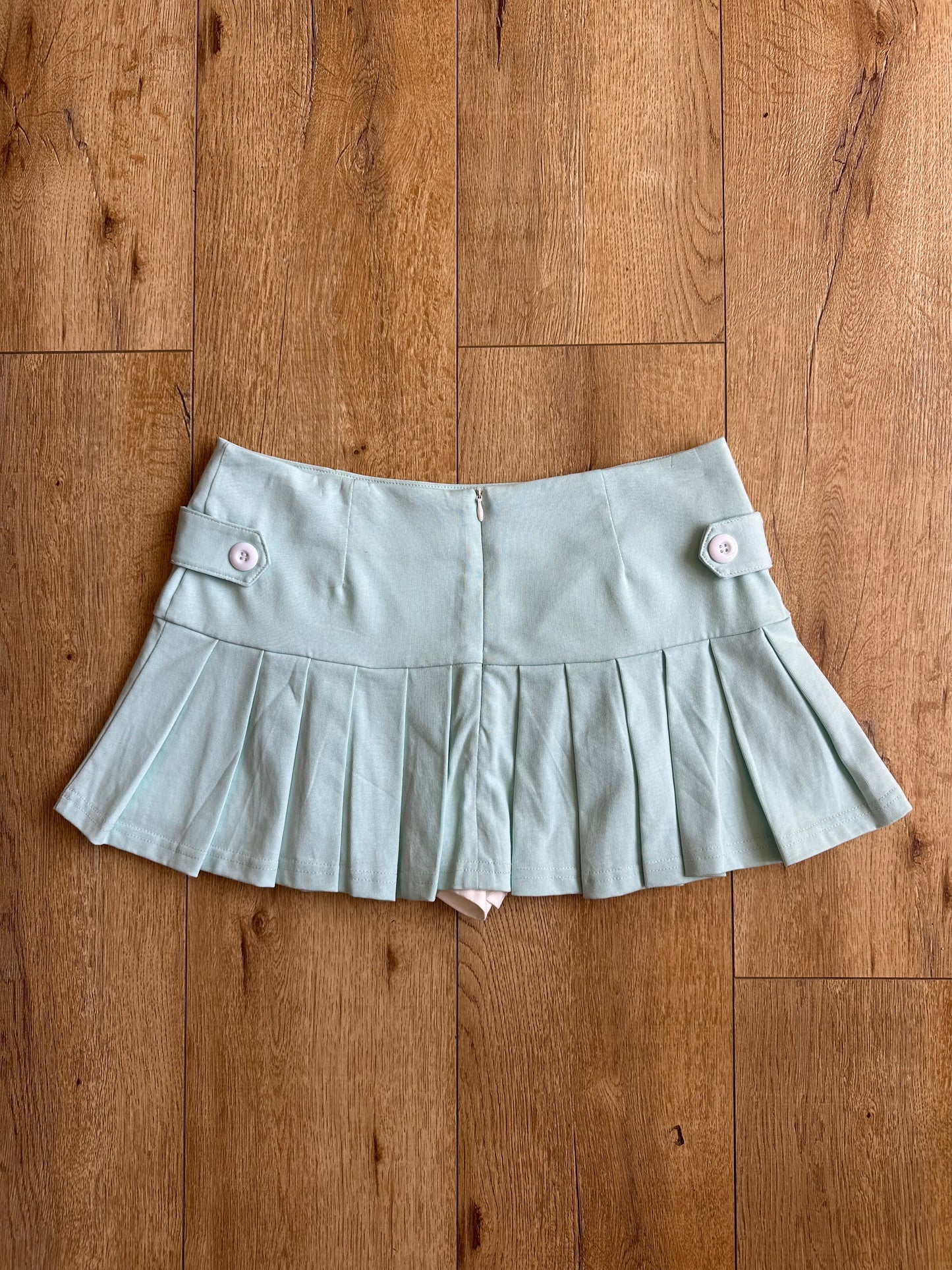 Coraline Pleated Skort — Aquamarine