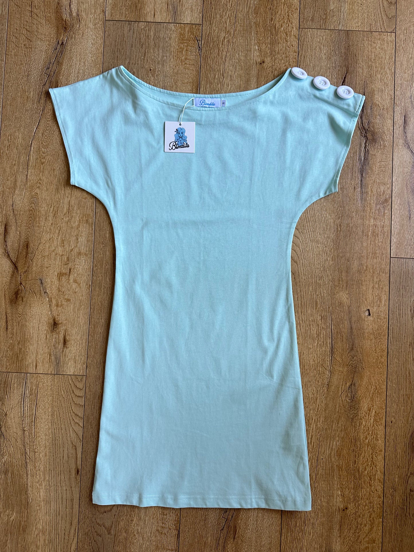 Coraline Off Shoulder Dress Aquamarine