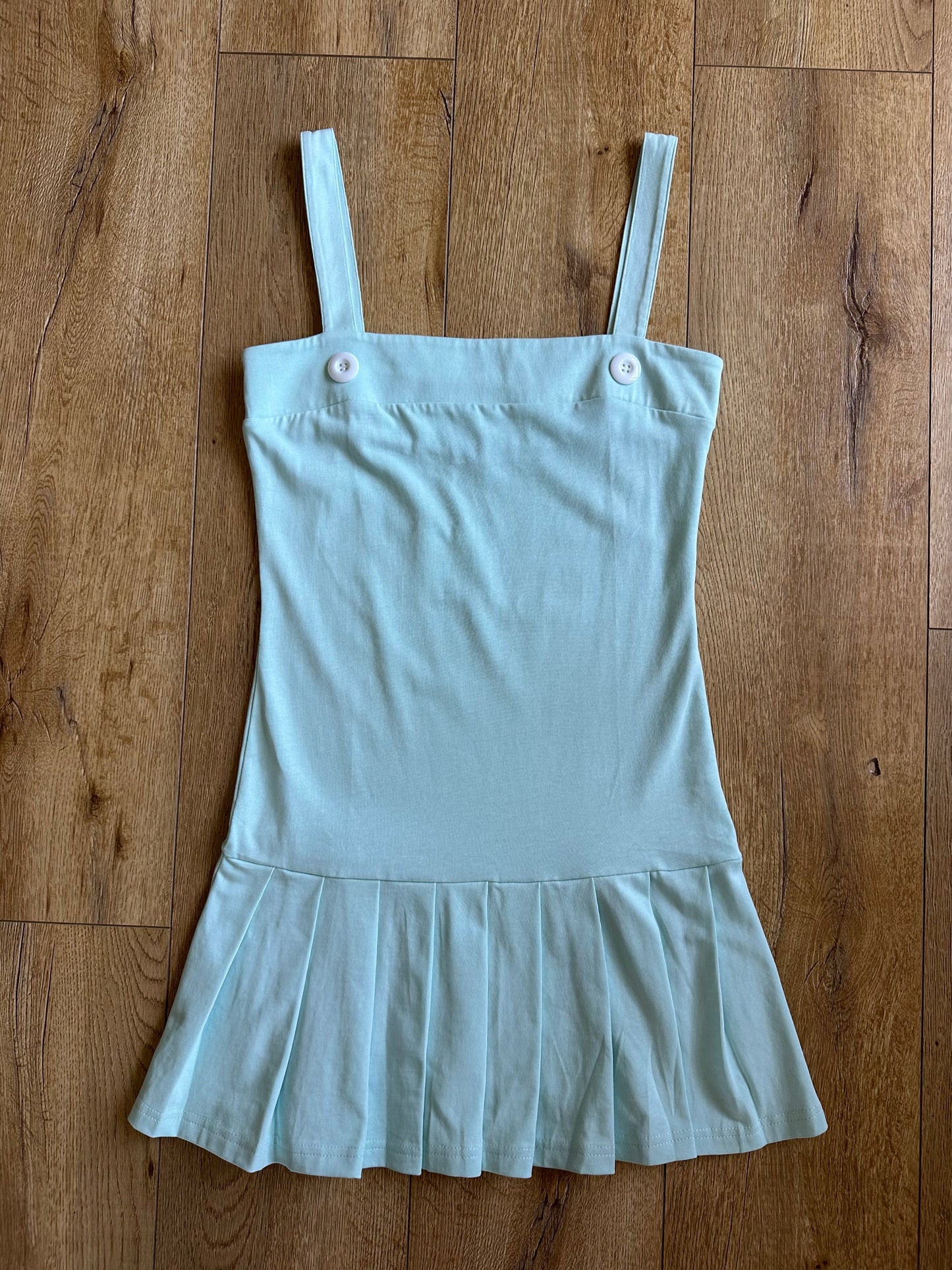 Macy Drop Waist Dress — Aquamarine