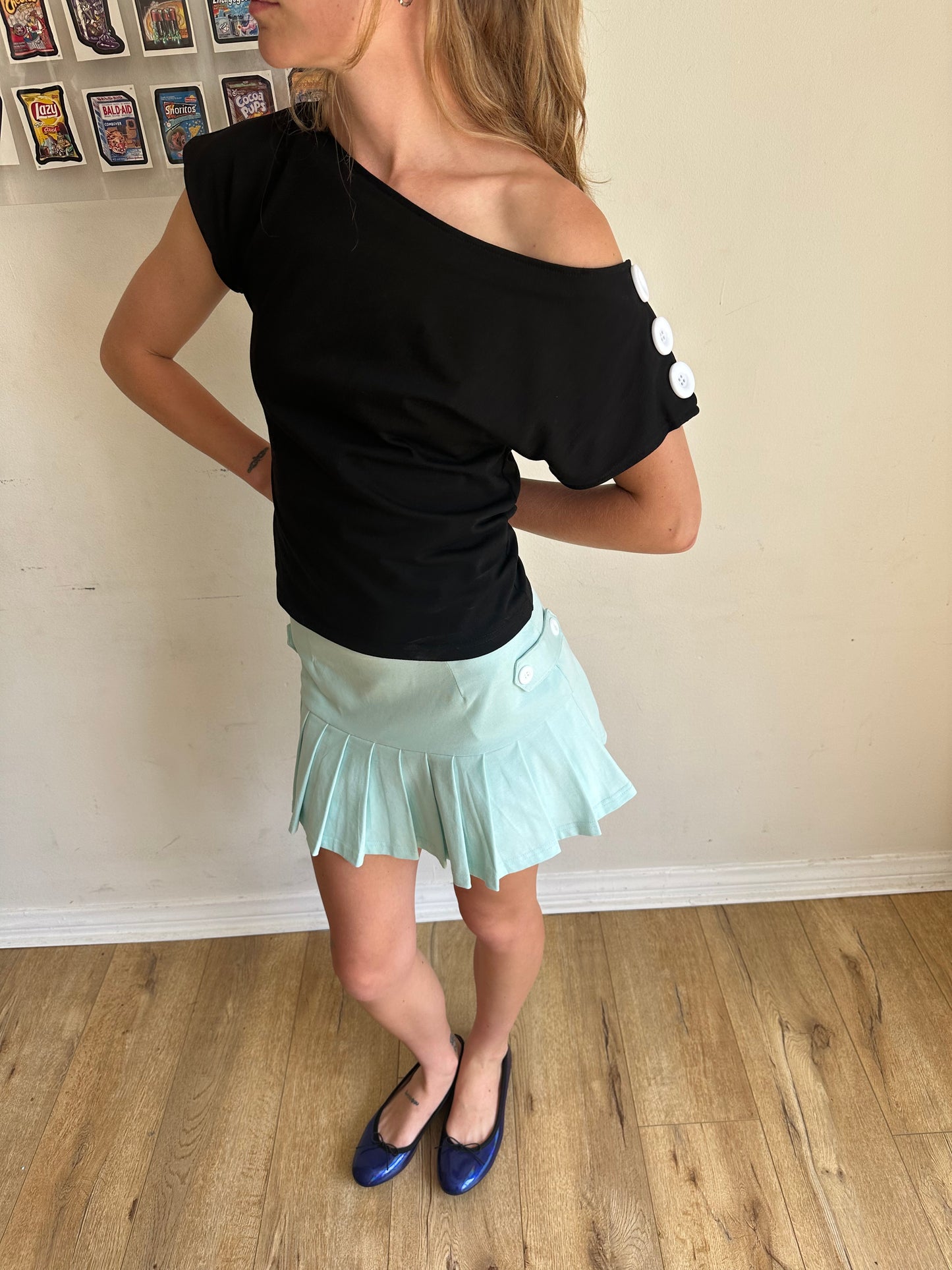 Coraline Pleated Skort Aquamarine