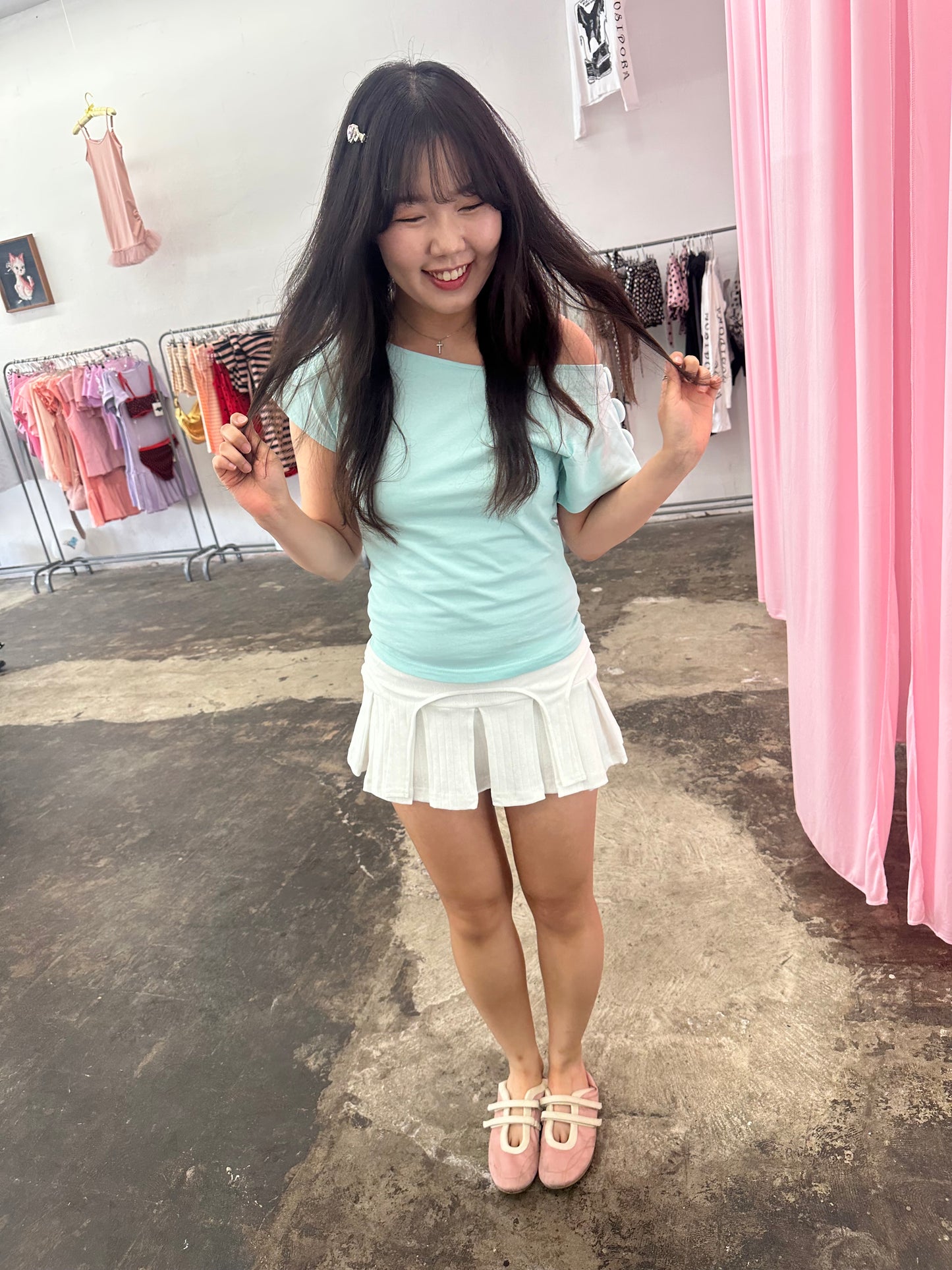 Coraline Top Aquamarine