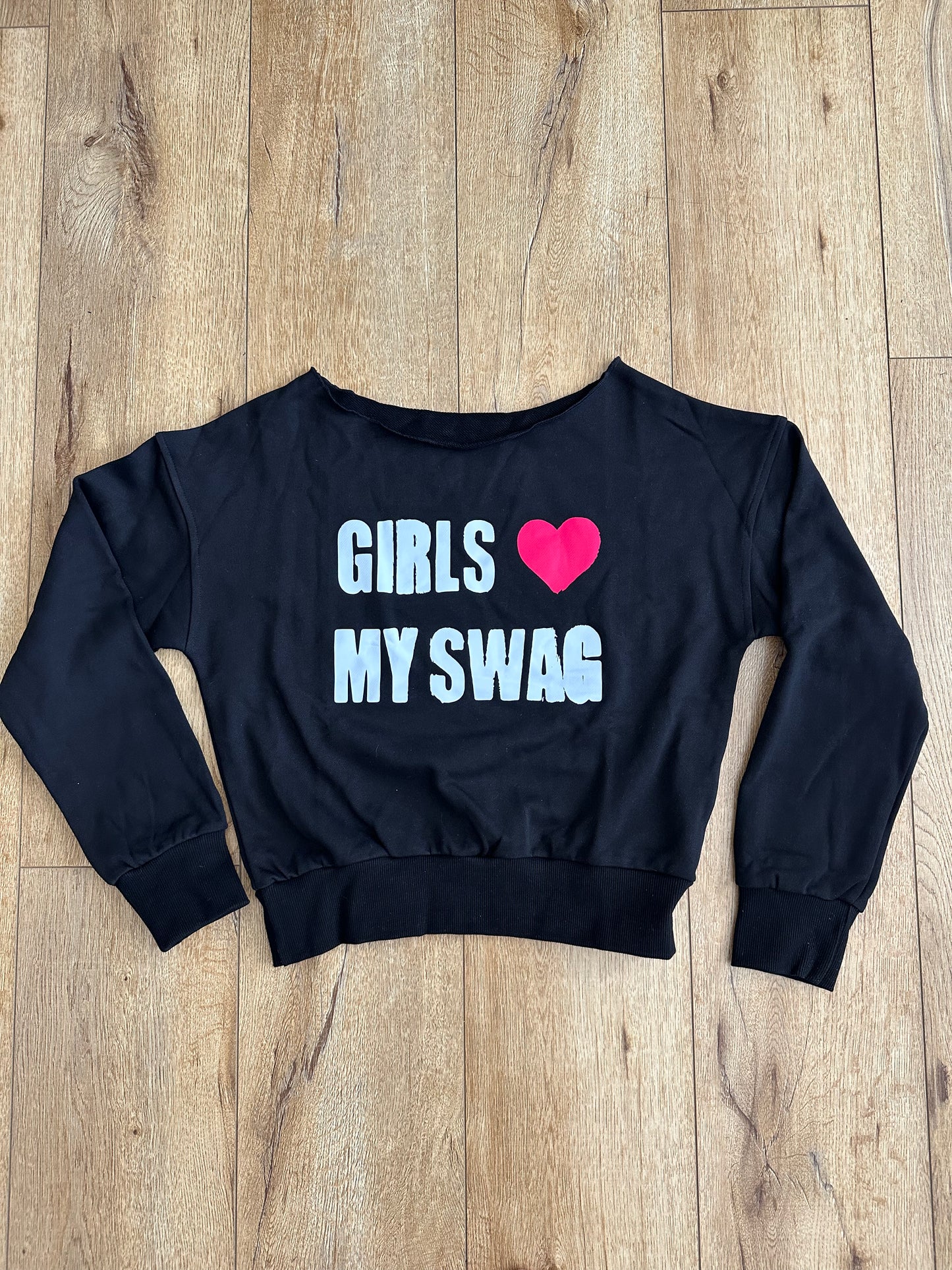 GIRLS <3 MY SWAG SWEATSHIRT NOIR