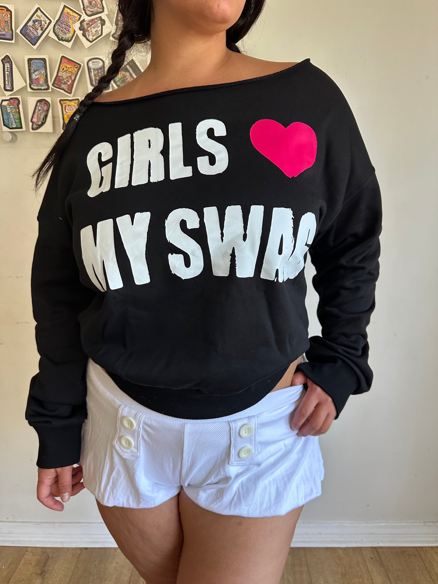 GIRLS <3 MY SWAG SWEATSHIRT NOIR