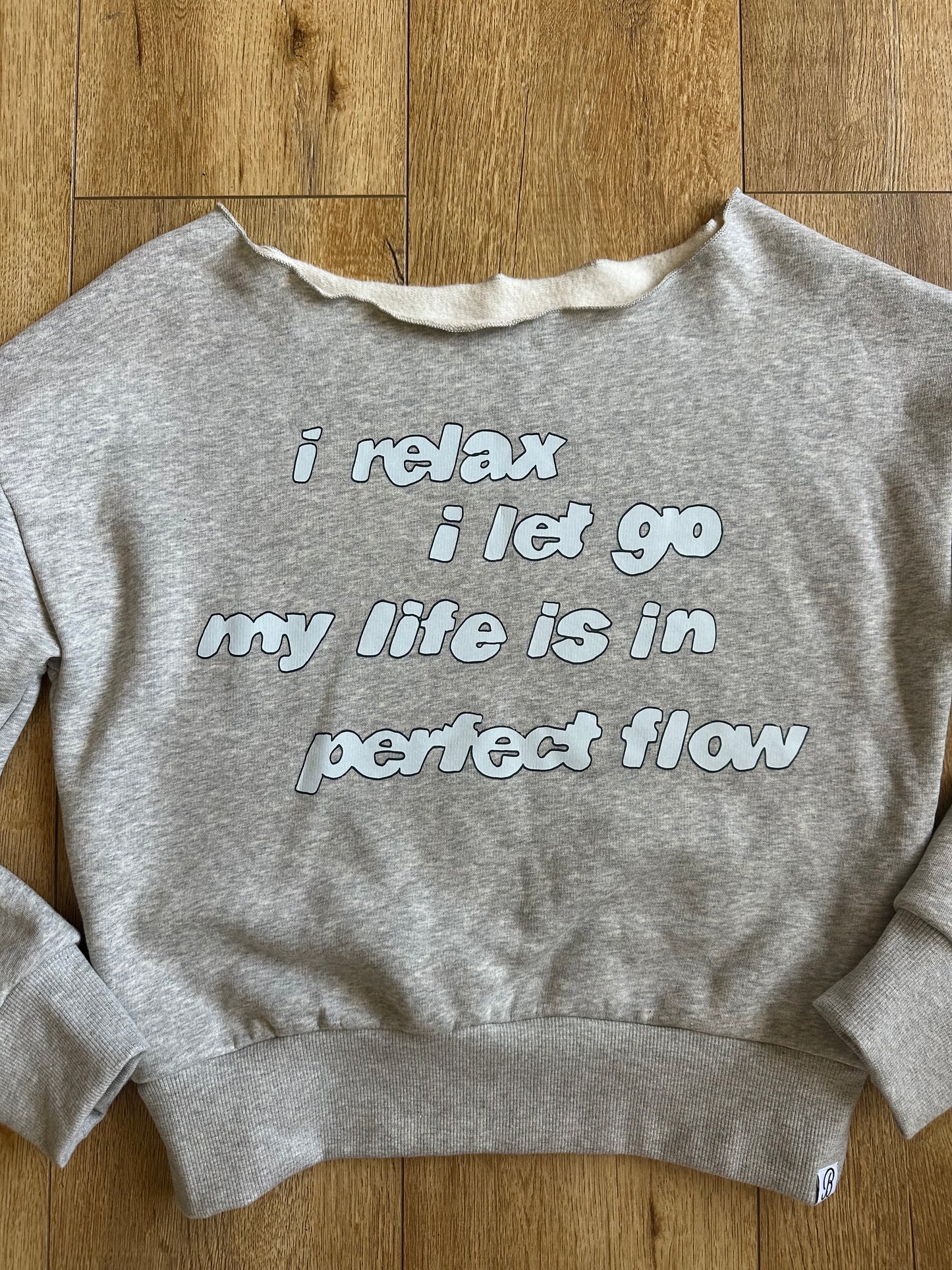 Relax Let Go Off Shoulder Sweatshirt 1/1