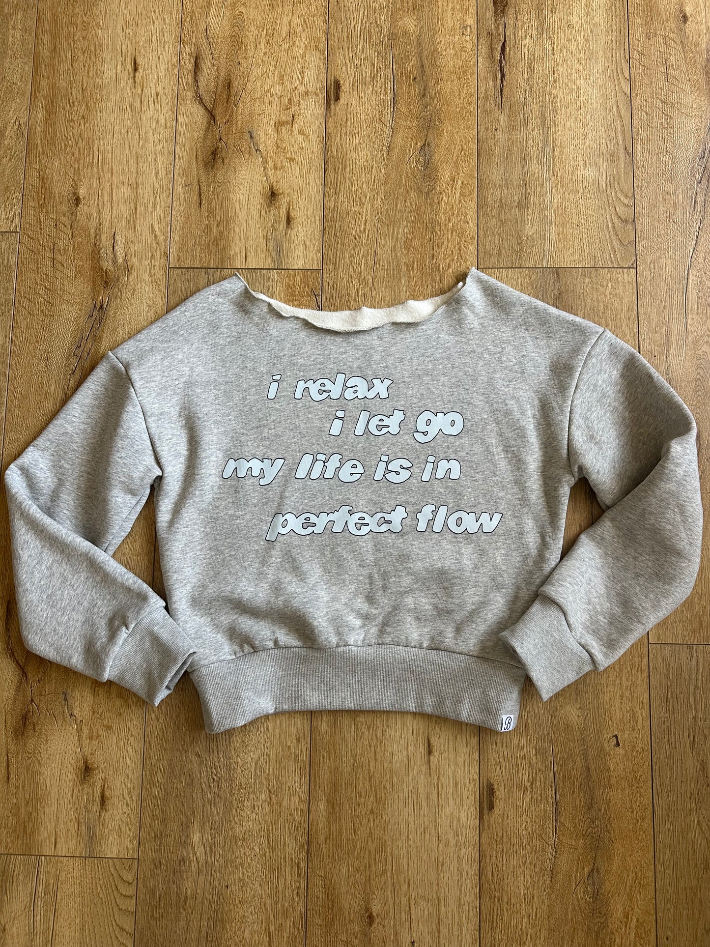 Relax Let Go Off Shoulder Sweatshirt 1/1