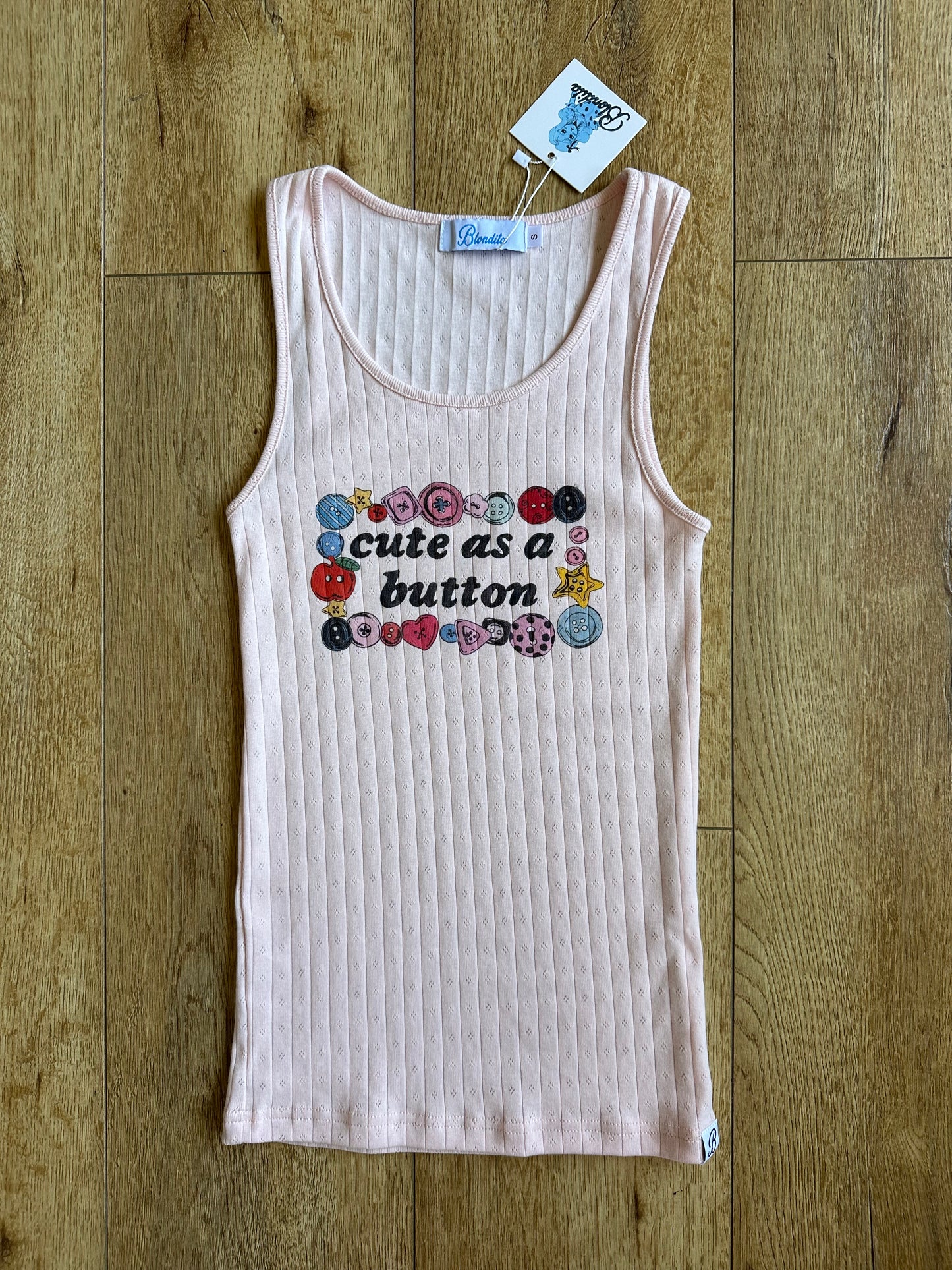 Cute as a Button Tank 1/1