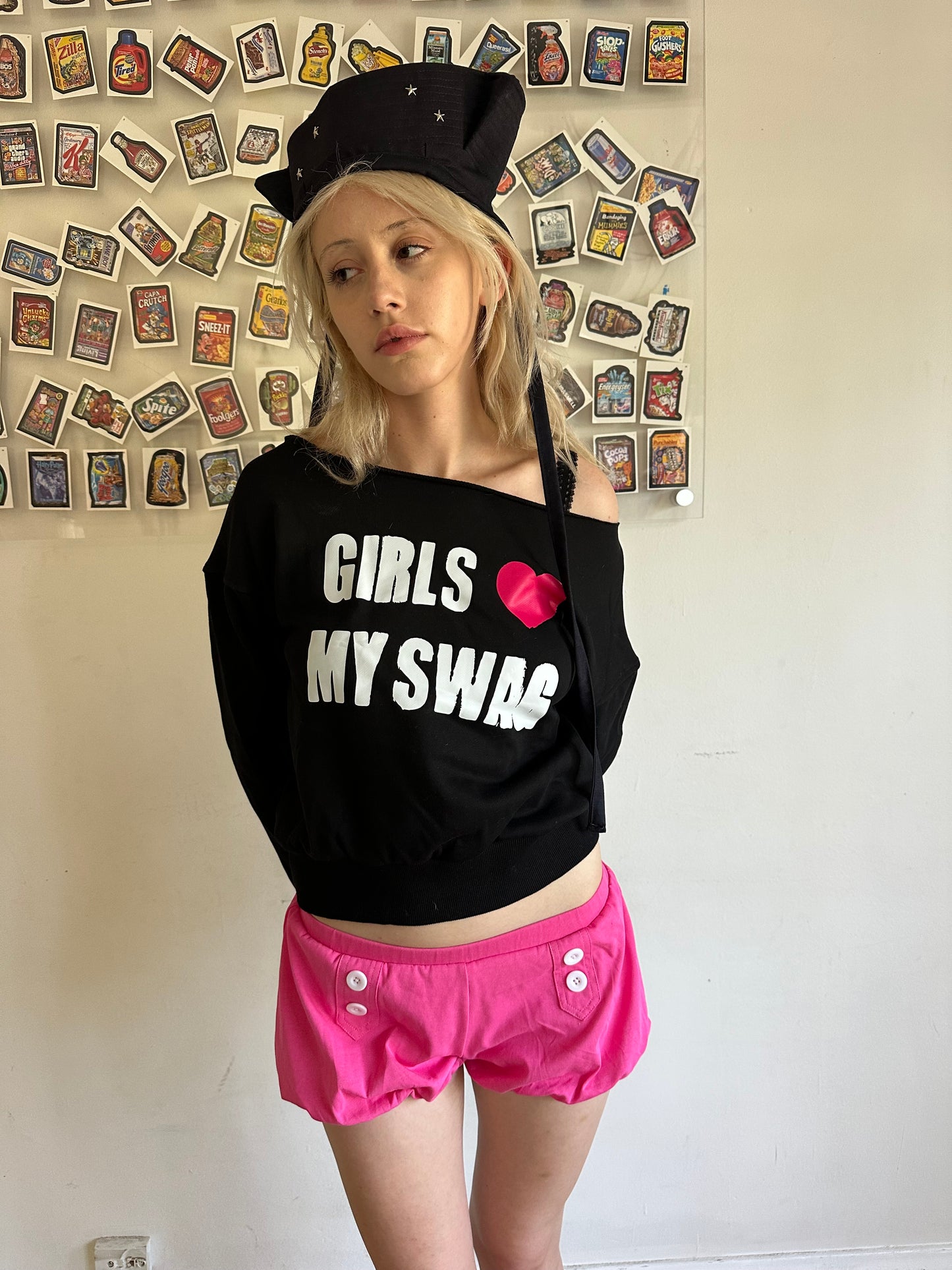 GIRLS <3 MY SWAG SWEATSHIRT NOIR