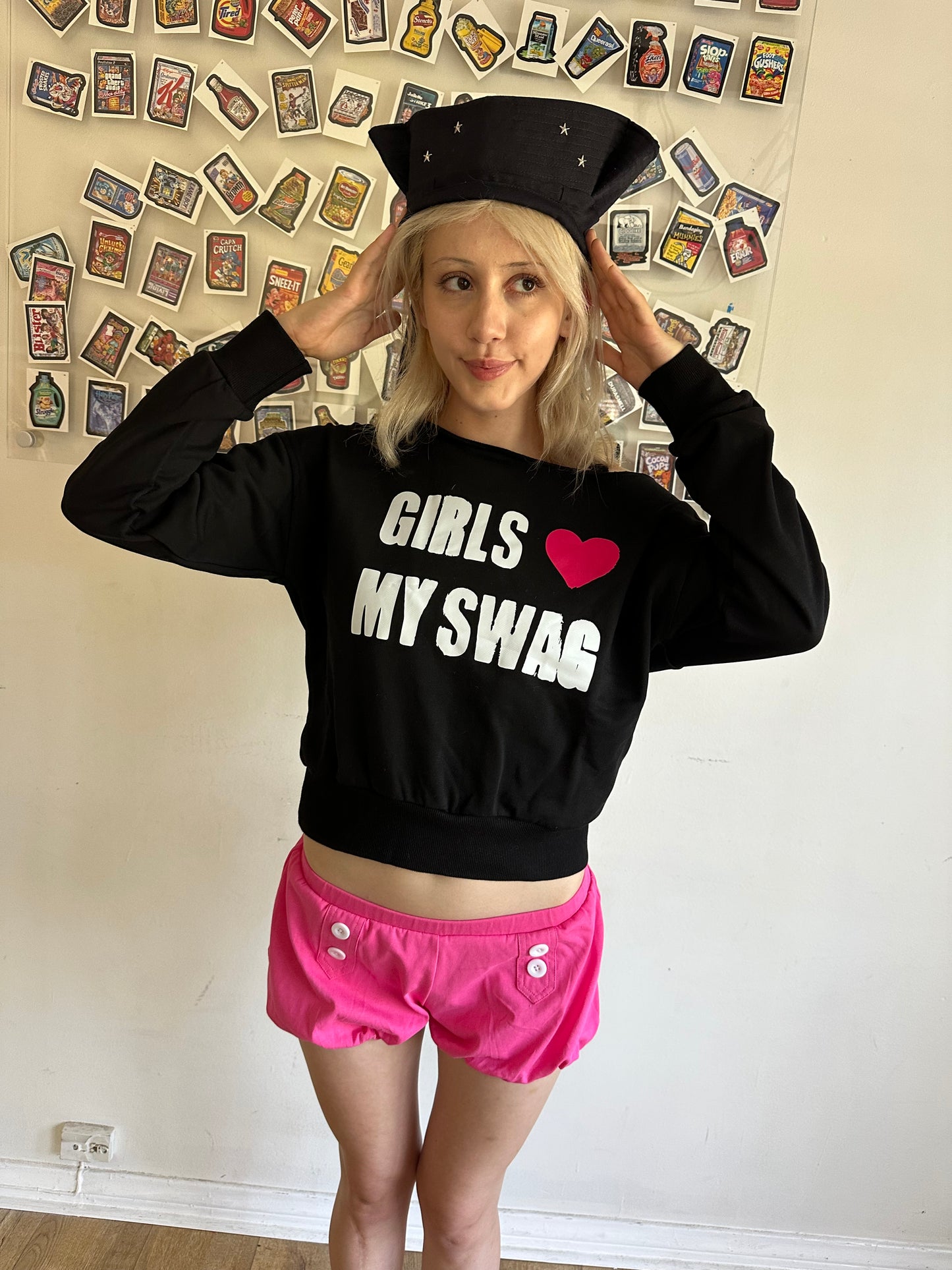 GIRLS <3 MY SWAG SWEATSHIRT NOIR
