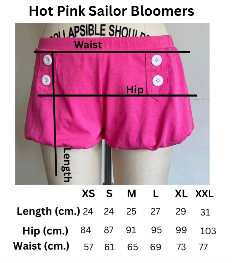 Hot Pink Sailor Bloomers