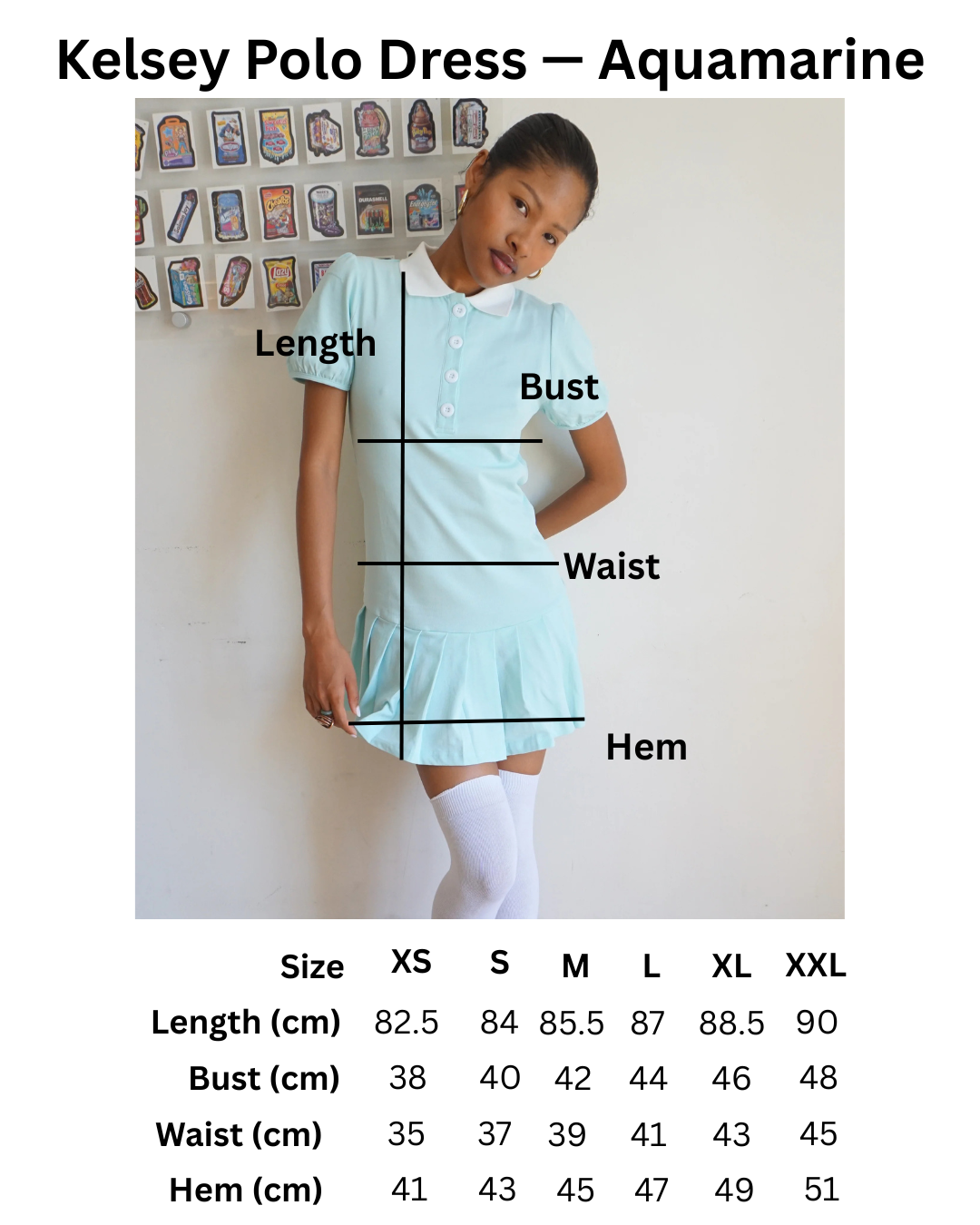 Kelsey Polo Dress Aquamarine