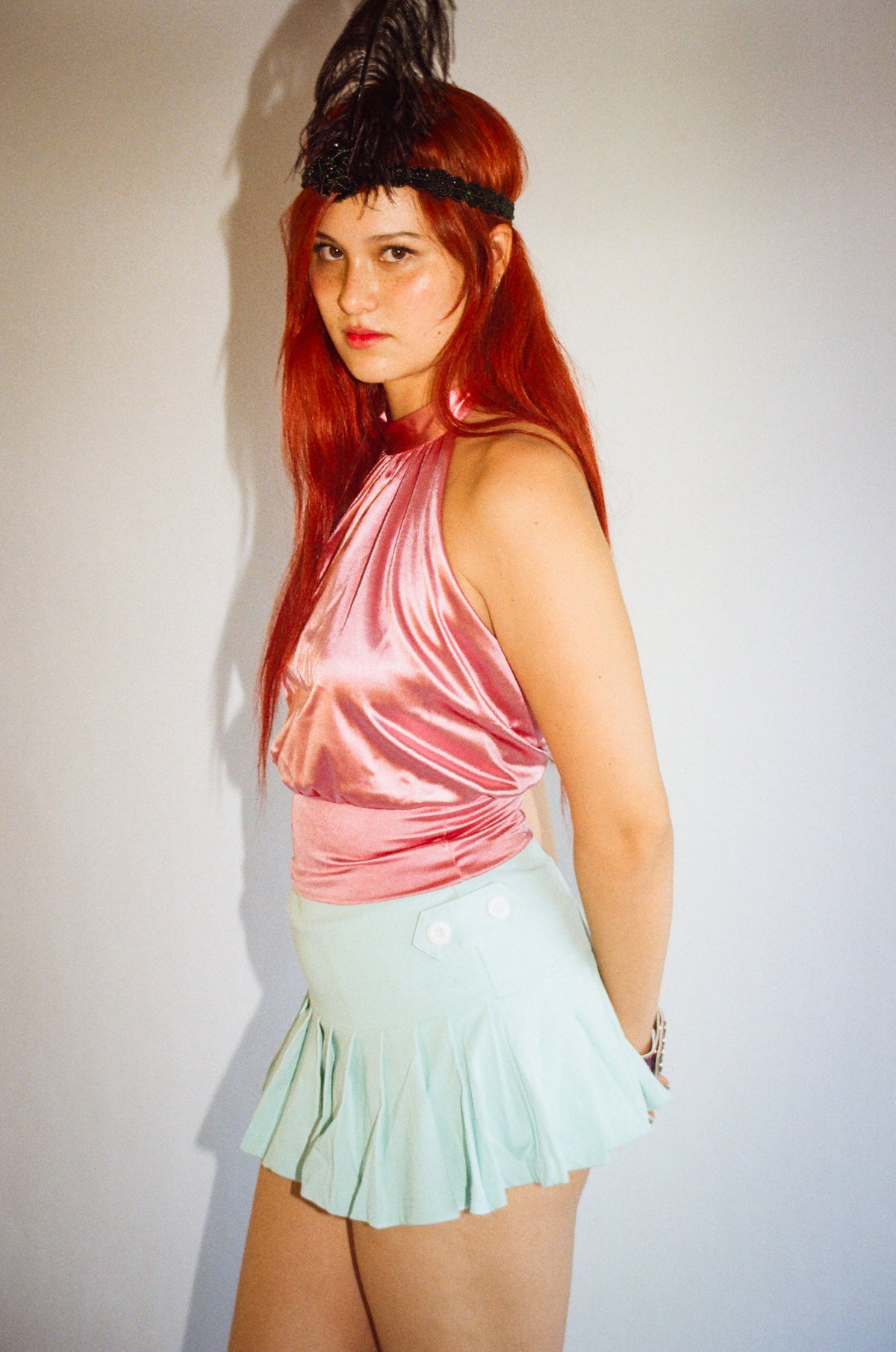 Coraline Pleated Skort Aquamarine